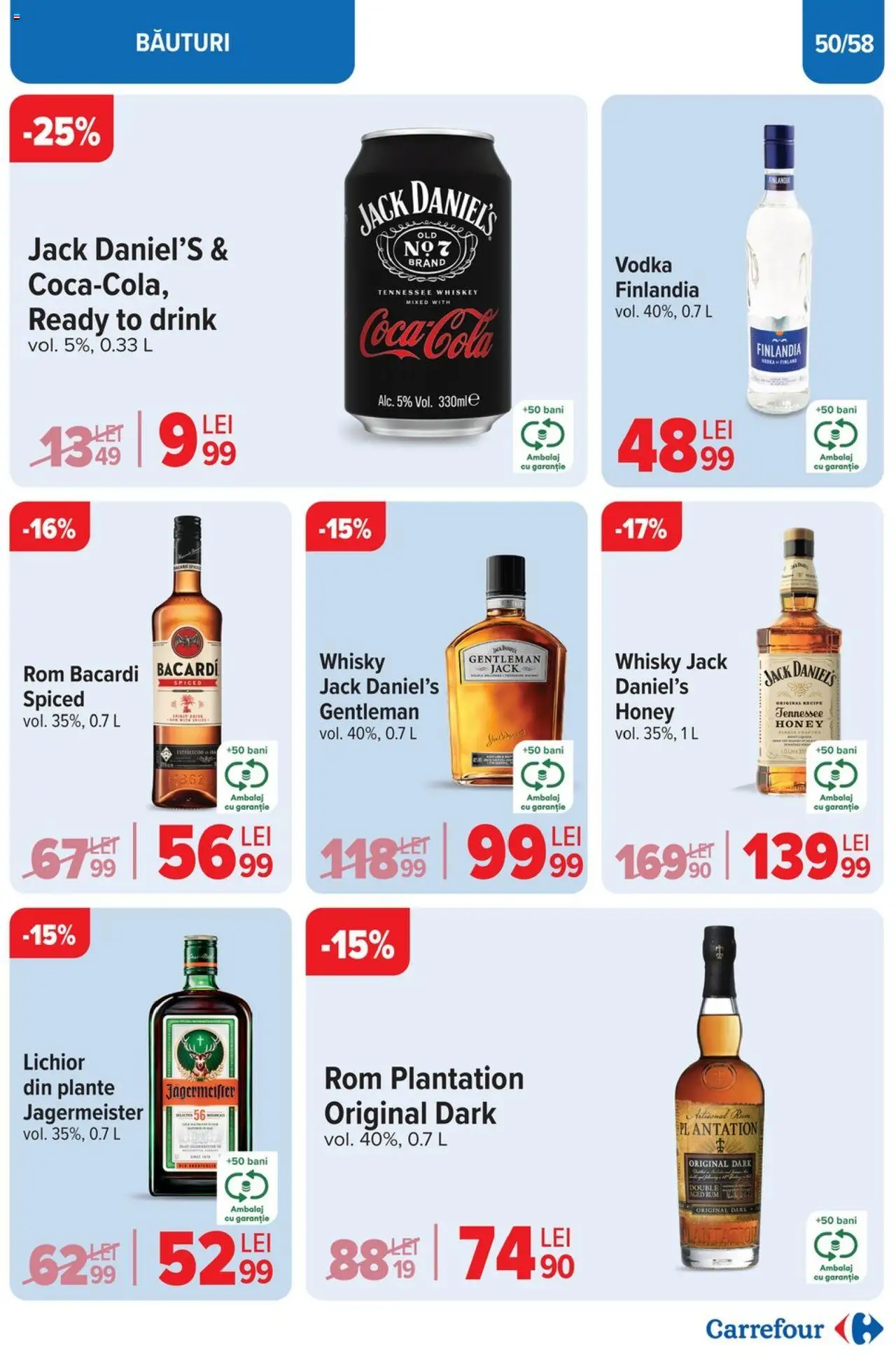 Catalog Carrefour 2 - 13 Aprilie 2025 | Pagina 50 | Produse: Lichior, Rom, Vodka, Whiskey