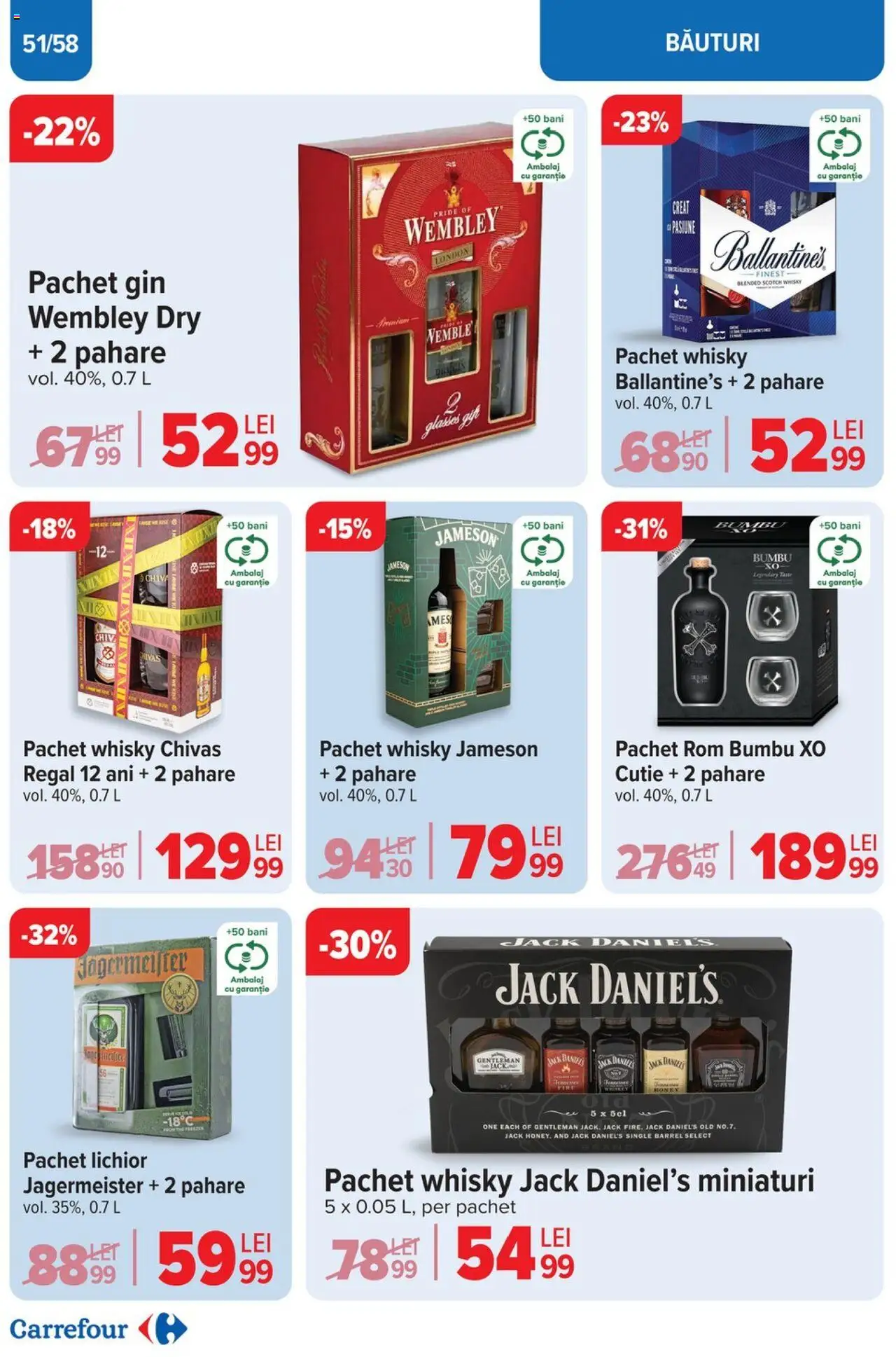 Catalog Carrefour 2 - 13 Aprilie 2025 | Pagina 51 | Produse: Cutie, Lichior, Rom, Gin