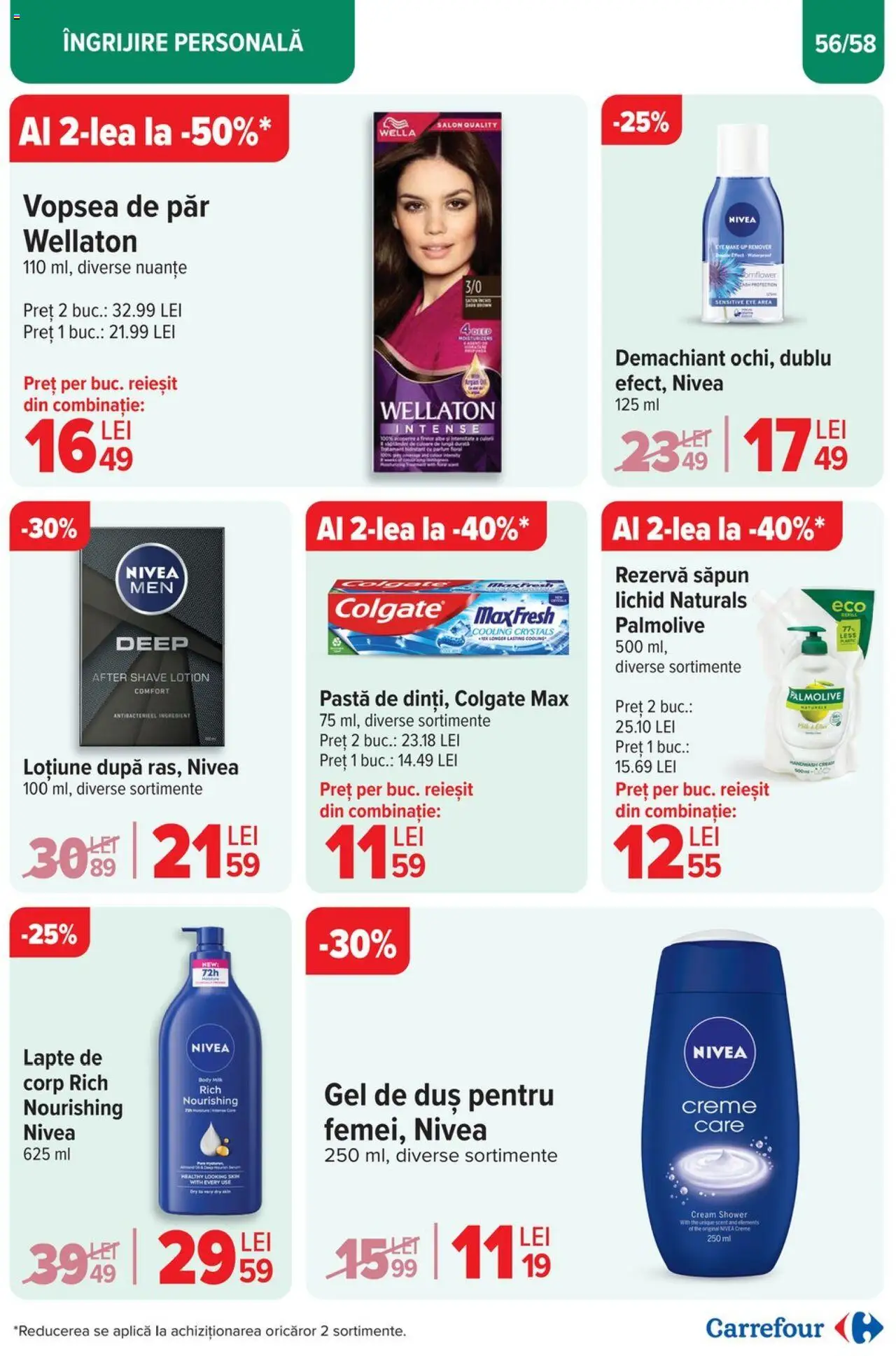 Catalog Carrefour 2 - 13 Aprilie 2025 | Pagina 56 | Produse: After shave, Duș, Lapte, Săpun