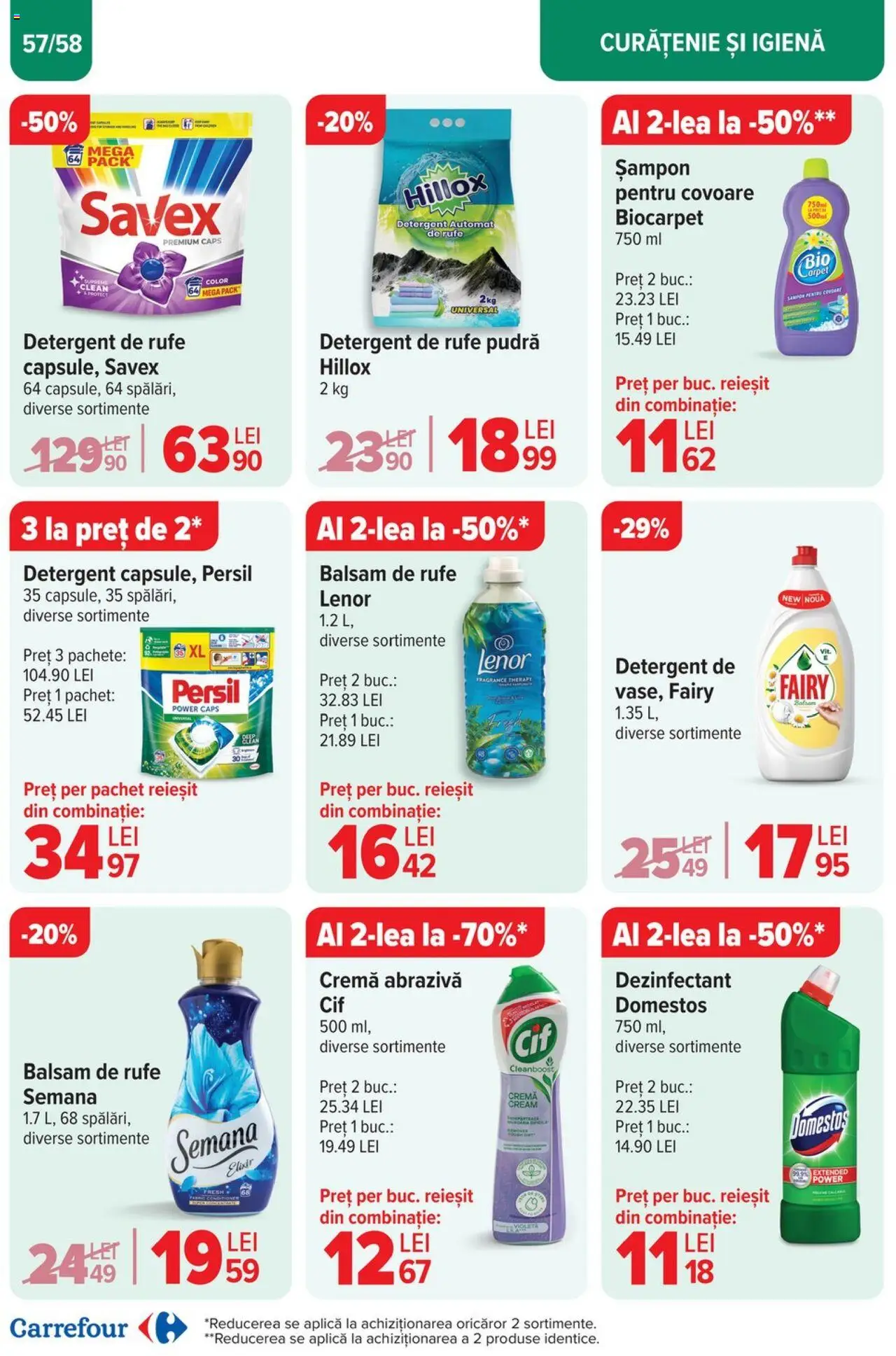 Catalog Carrefour 2 - 13 Aprilie 2025 | Pagina 57 | Produse: Șampon, Balsam, Cremă, Detergent