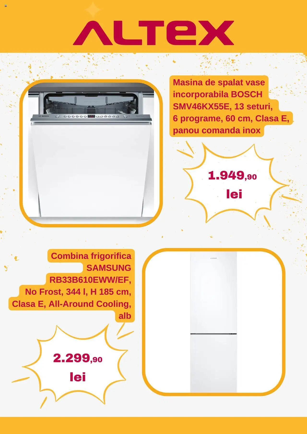 Catalog Altex 3 - 9 Aprilie 2025 | Pagina 6 | Produse: Mașină De Spălat, Mașină De Spălat Vase, Combină frigorifică