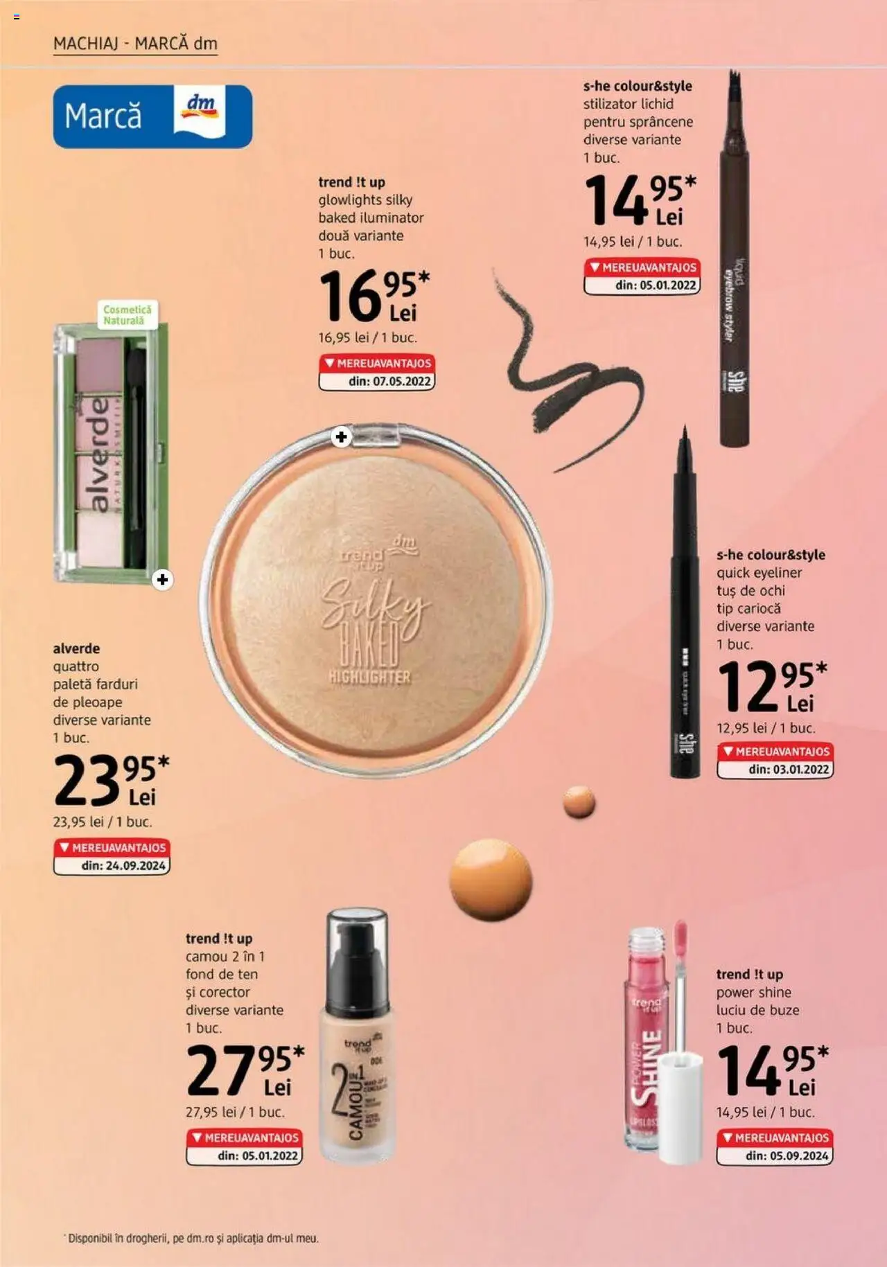 Catalog DM Drogerie Markt 3 - 29 Aprilie 2025 | Pagina 10 | Produse: Fond de ten, Iluminator, Tuș de ochi, Luciu de buze