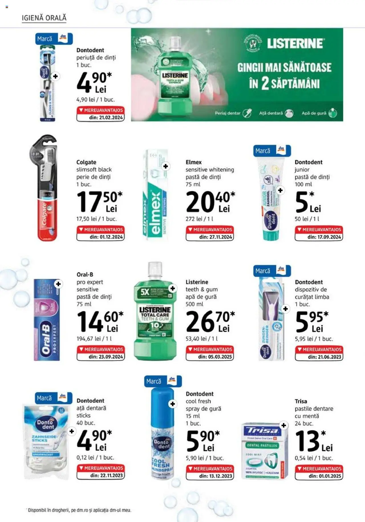 Catalog DM Drogerie Markt 3 - 29 Aprilie 2025 | Pagina 24 | Produse: Pomelo, Ață dentară, Pastă de dinți, Periuță de dinți