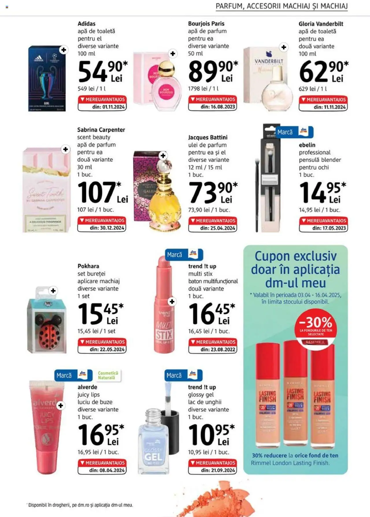 Catalog DM Drogerie Markt 3 - 29 Aprilie 2025 | Pagina 9 | Produse: Apă de parfum, Parfum, Luciu de buze, Ulei