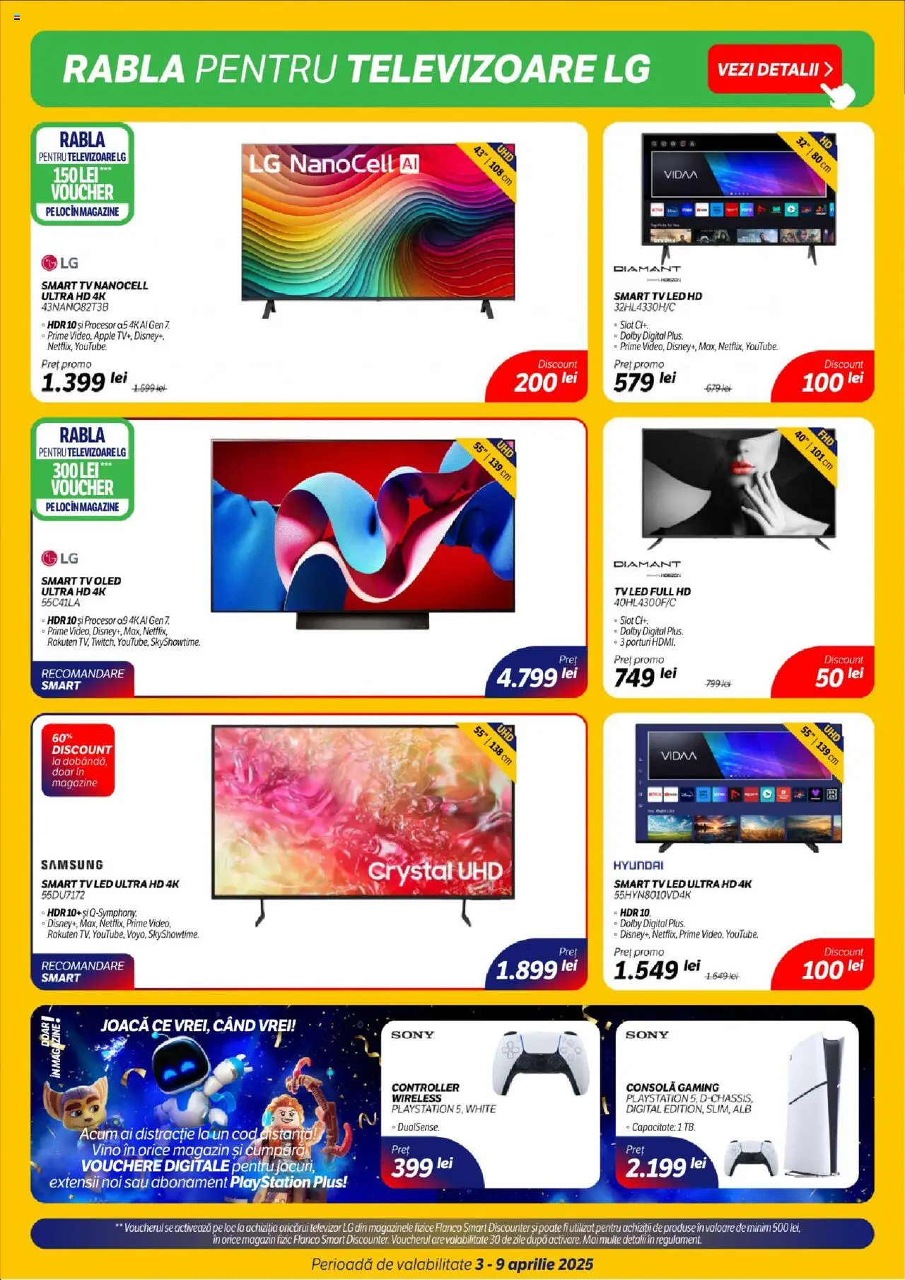 Catalog Flanco 3 - 9 Aprilie 2025 | Pagina 3 | Produse: Televizor, Playstation, Babak, Apple