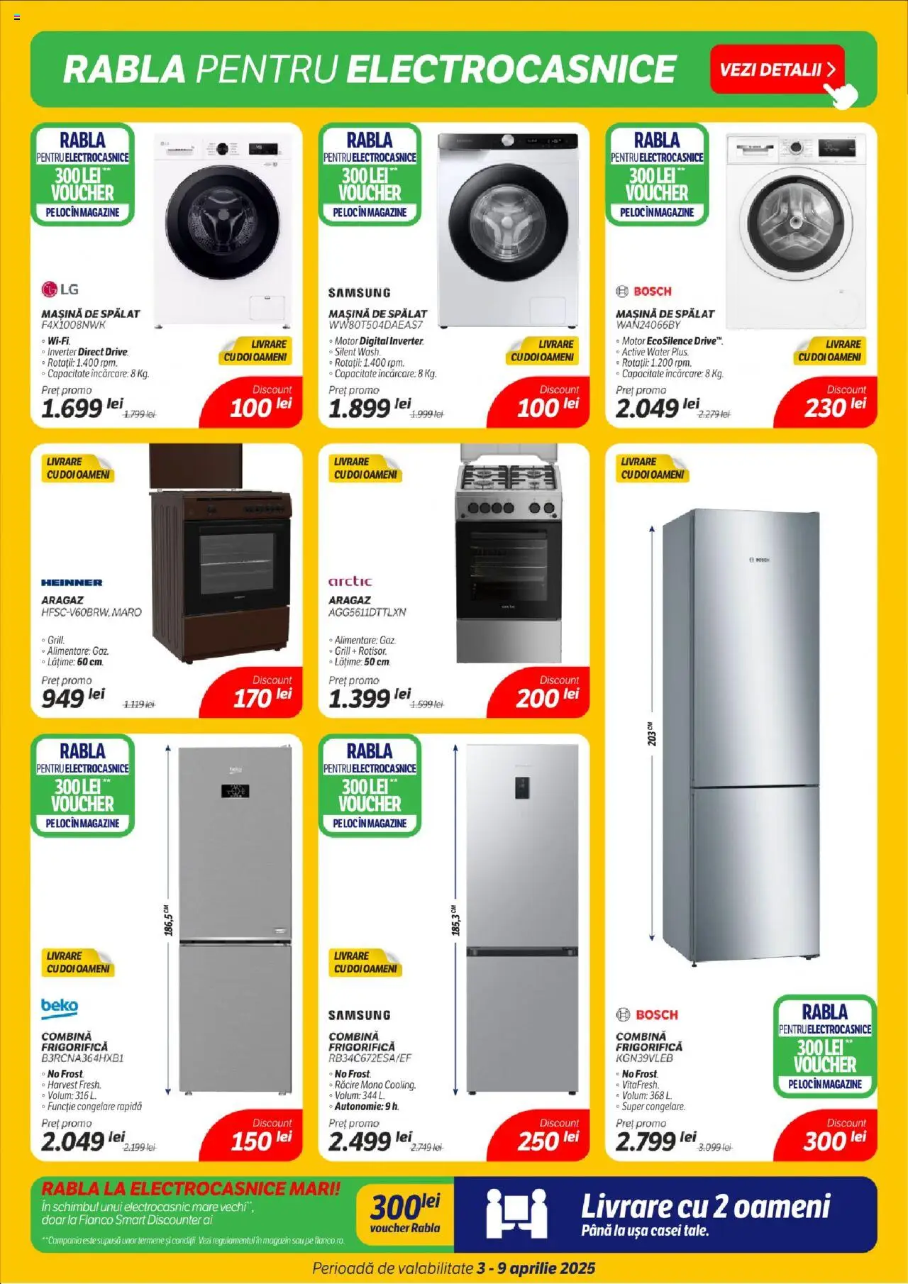 Catalog Flanco 3 - 9 Aprilie 2025 | Pagina 6 | Produse: Mașină De Spălat, Aragaz, Grill, Ușă