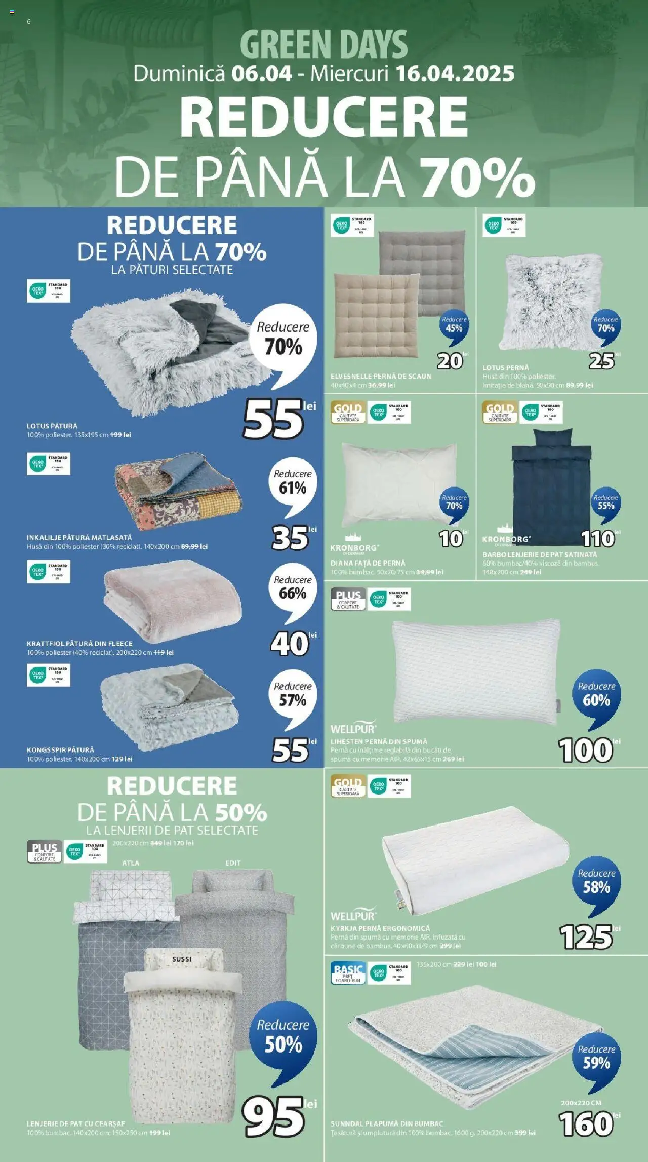 Catalog JYSK 6 - 16 Aprilie 2025 | Pagina 6 | Produse: Memorie, Pat, Scaun, Față de pernă