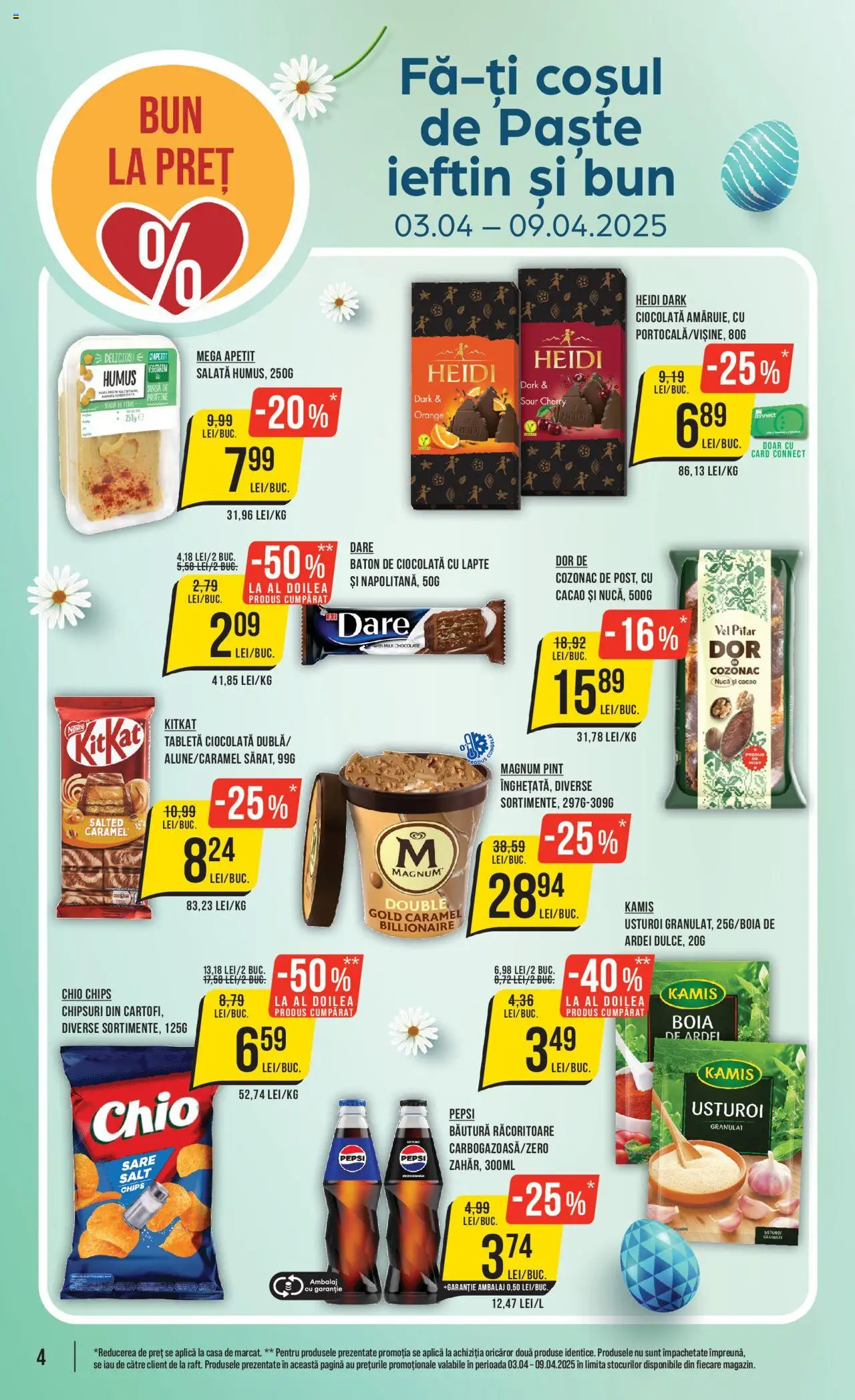 Catalog Mega Image 3 - 9 Aprilie 2025 | Pagina 4 | Produse: Tabletă, Masaüstü kılıfı, Chipsuri, Salată