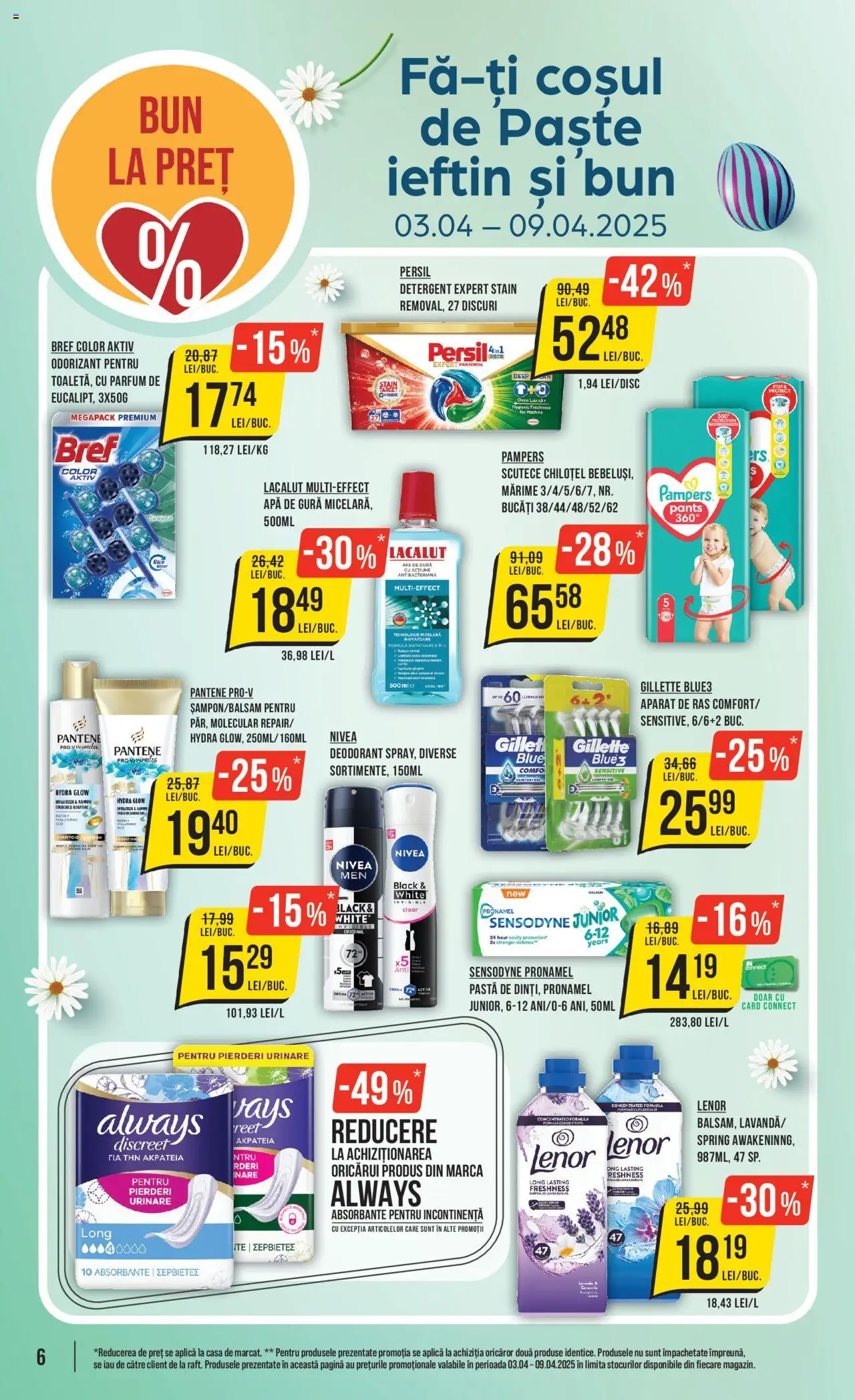 Catalog Mega Image 3 - 9 Aprilie 2025 | Pagina 6 | Produse: Aparat De Ras, Deodorant, Detergent, Scutece