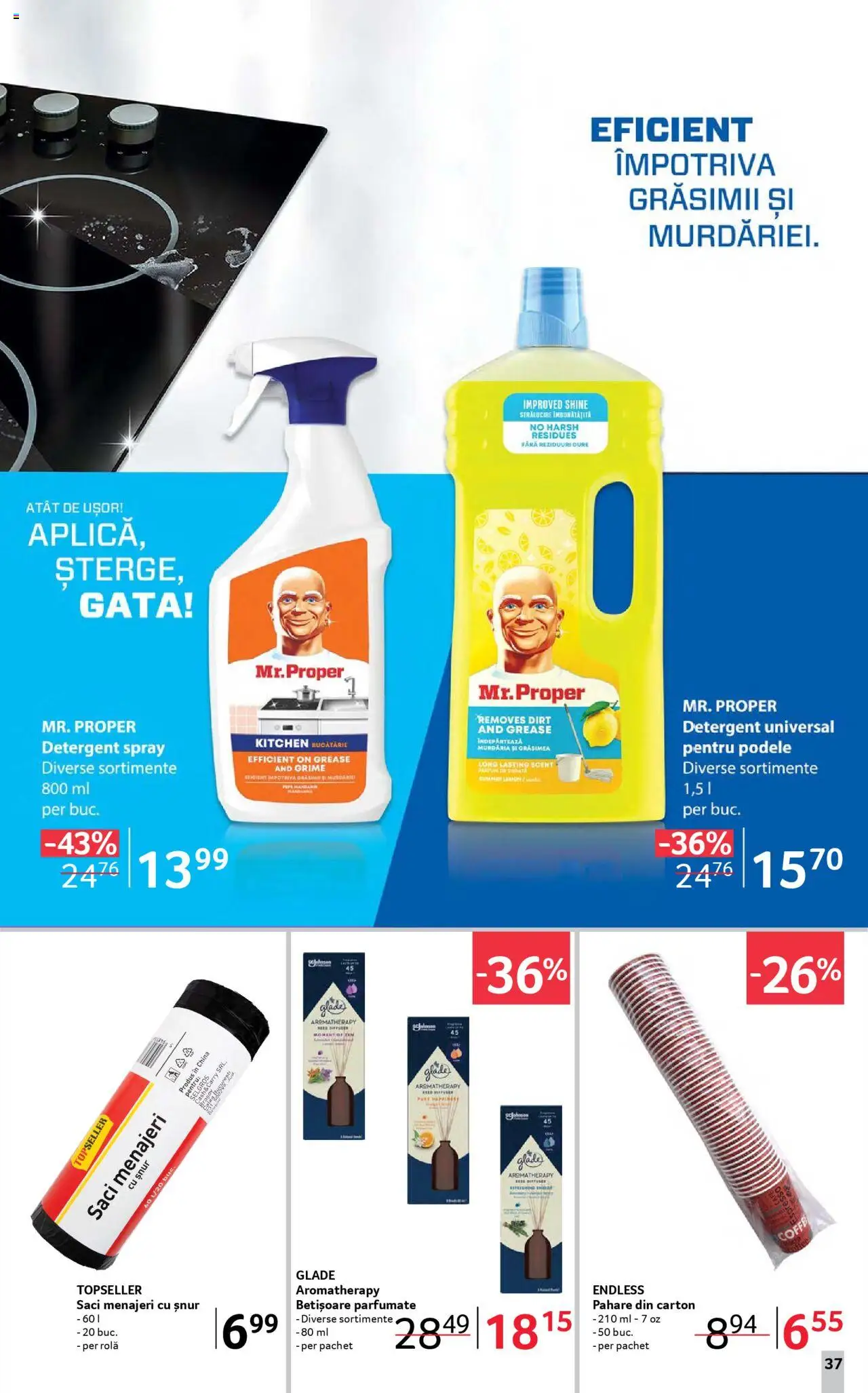 Catalog Selgros 4 - 17 Aprilie 2025 | Pagina 37 | Produse: Pahare, Saci menajeri, Bucătărie, Detergent