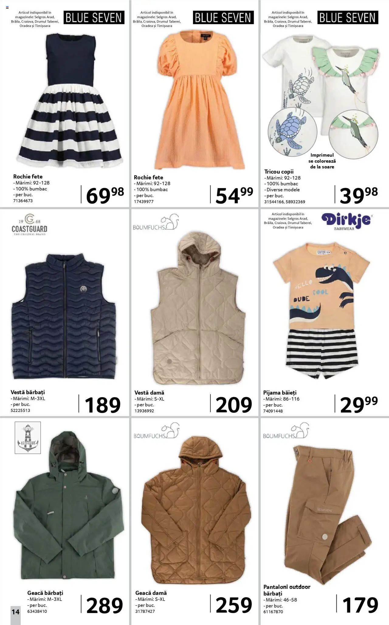 Catalog Selgros 4 - 17 Aprilie 2025 | Pagina 14 | Produse: Rochie, Tricou, Geacă, Pantaloni