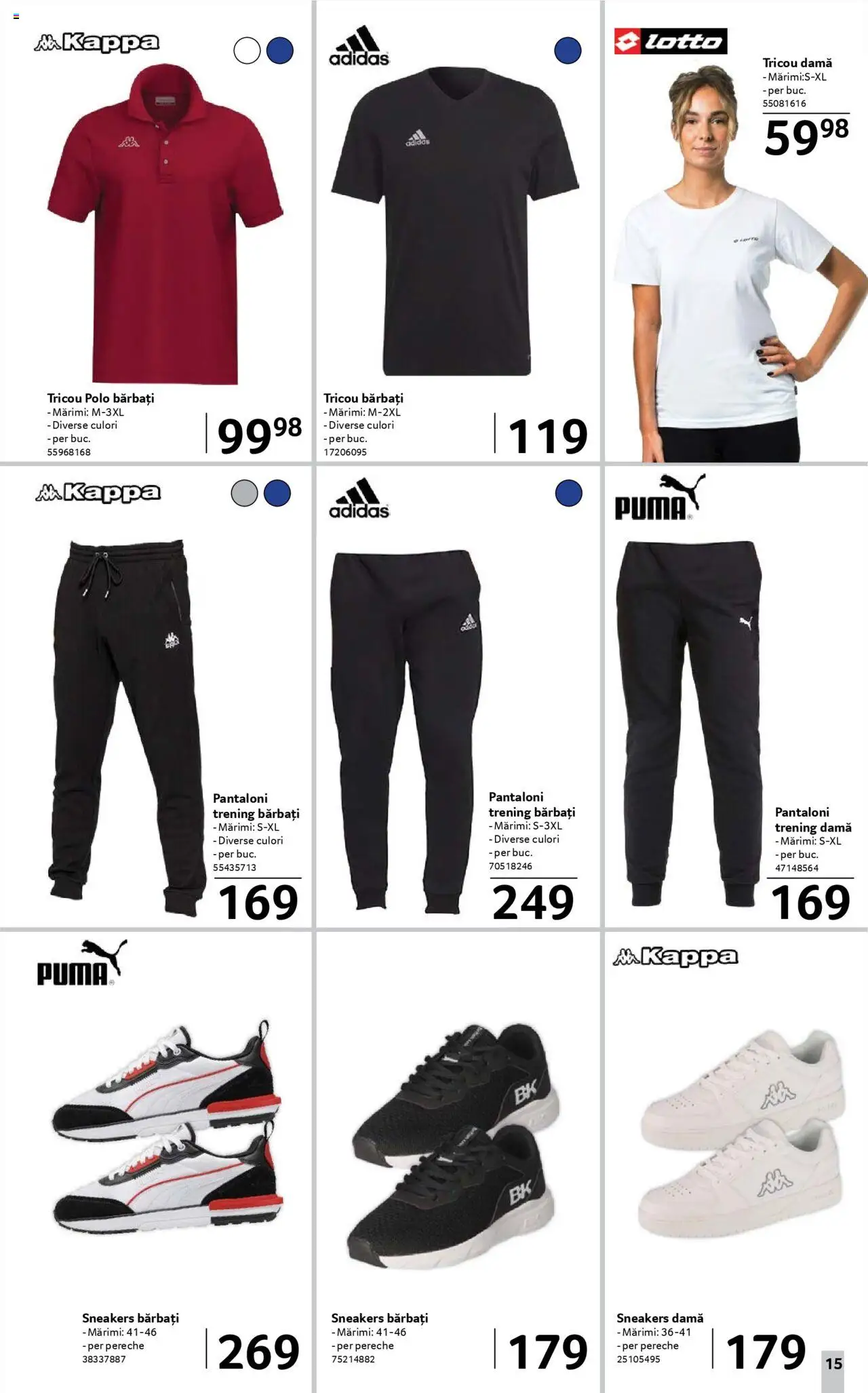 Catalog Selgros 4 - 17 Aprilie 2025 | Pagina 15 | Produse: Trening, Deri ve Tüy Bakımı, Tricou, Pantaloni