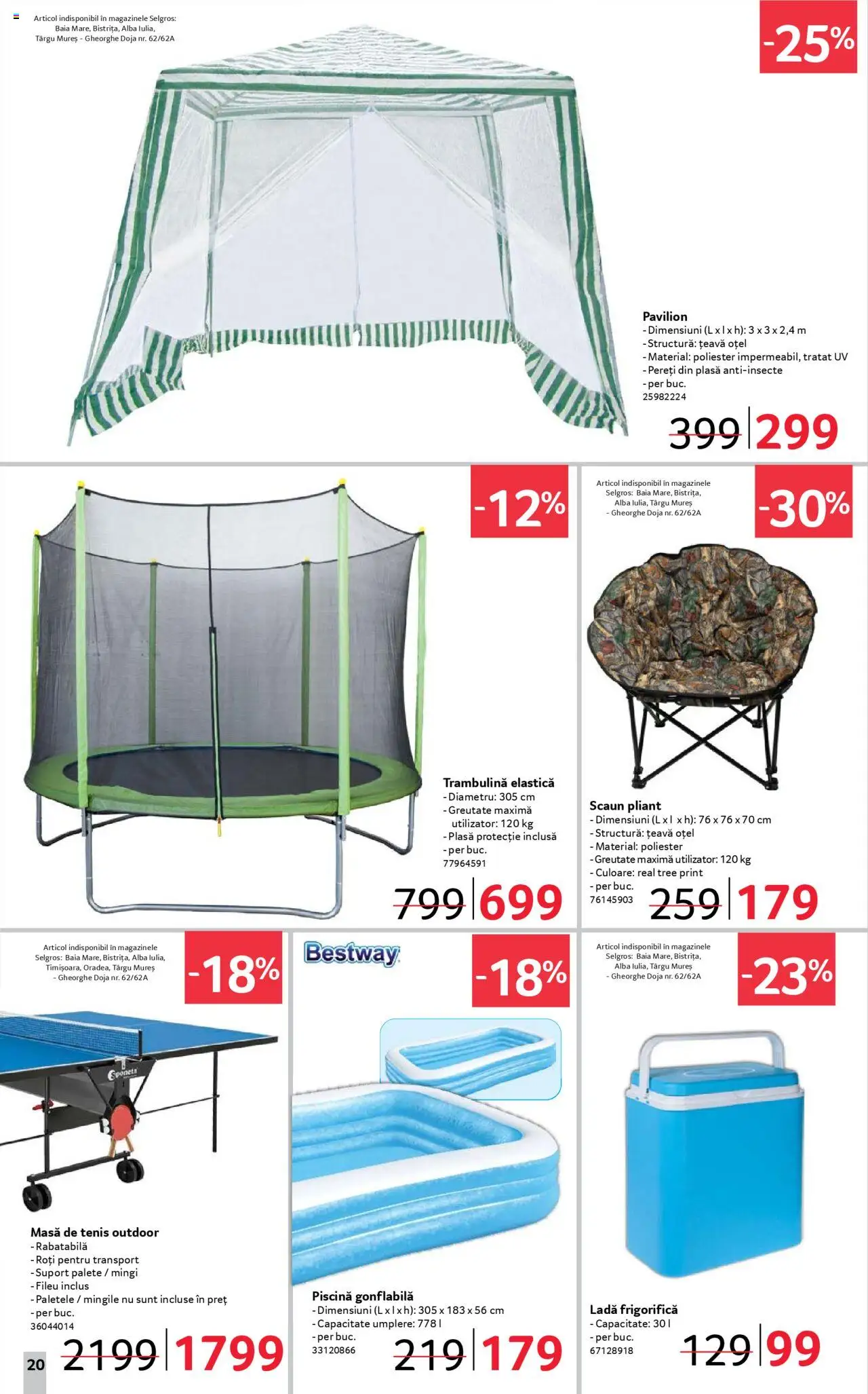 Catalog Selgros 4 - 17 Aprilie 2025 | Pagina 20 | Produse: Piscină, Köpek Uzaklaştırıcılar, Onion, Ladă frigorifică