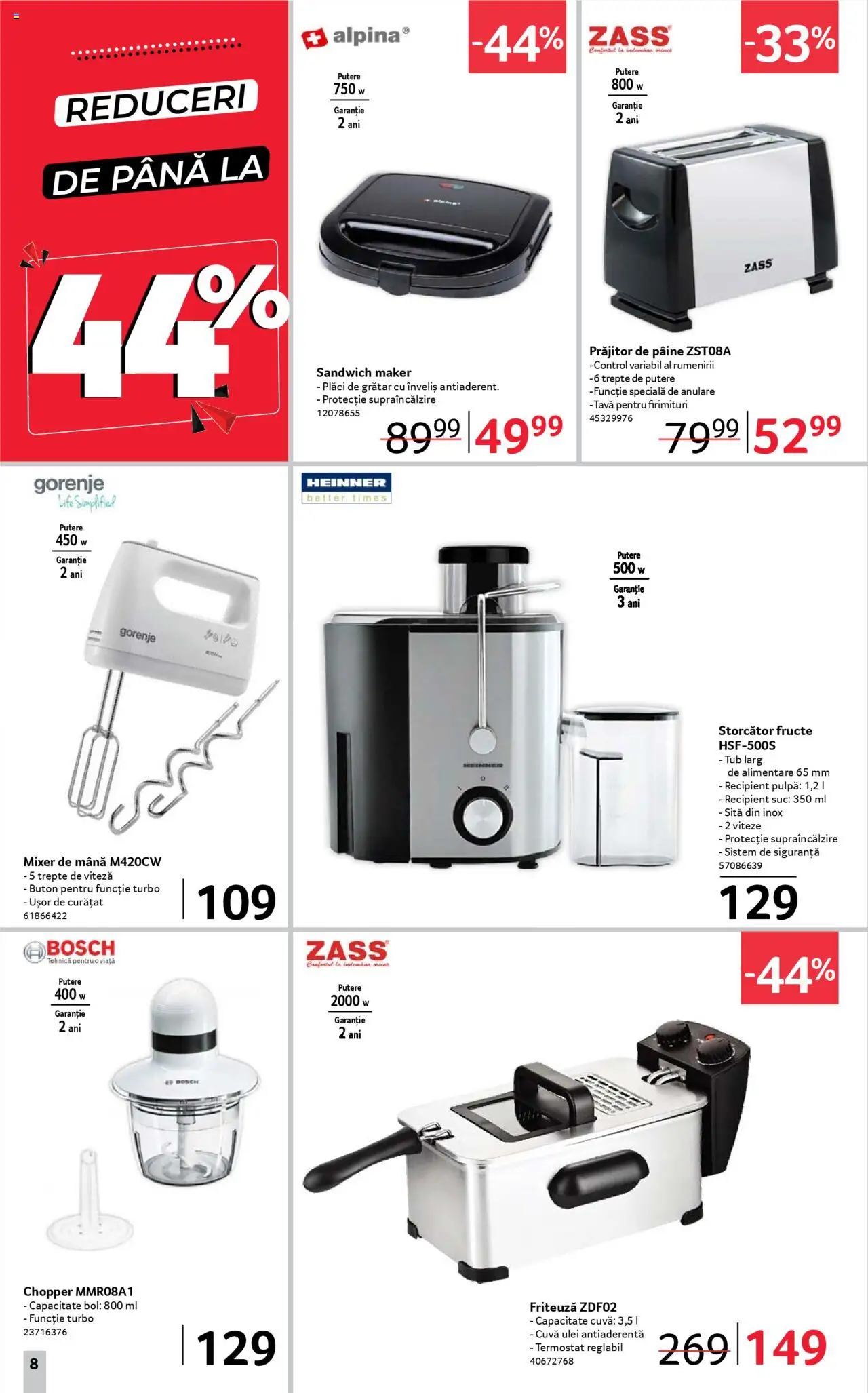 Catalog Selgros 4 - 17 Aprilie 2025 | Pagina 8 | Produse: Mixer, Storcător, Bol, Grătar