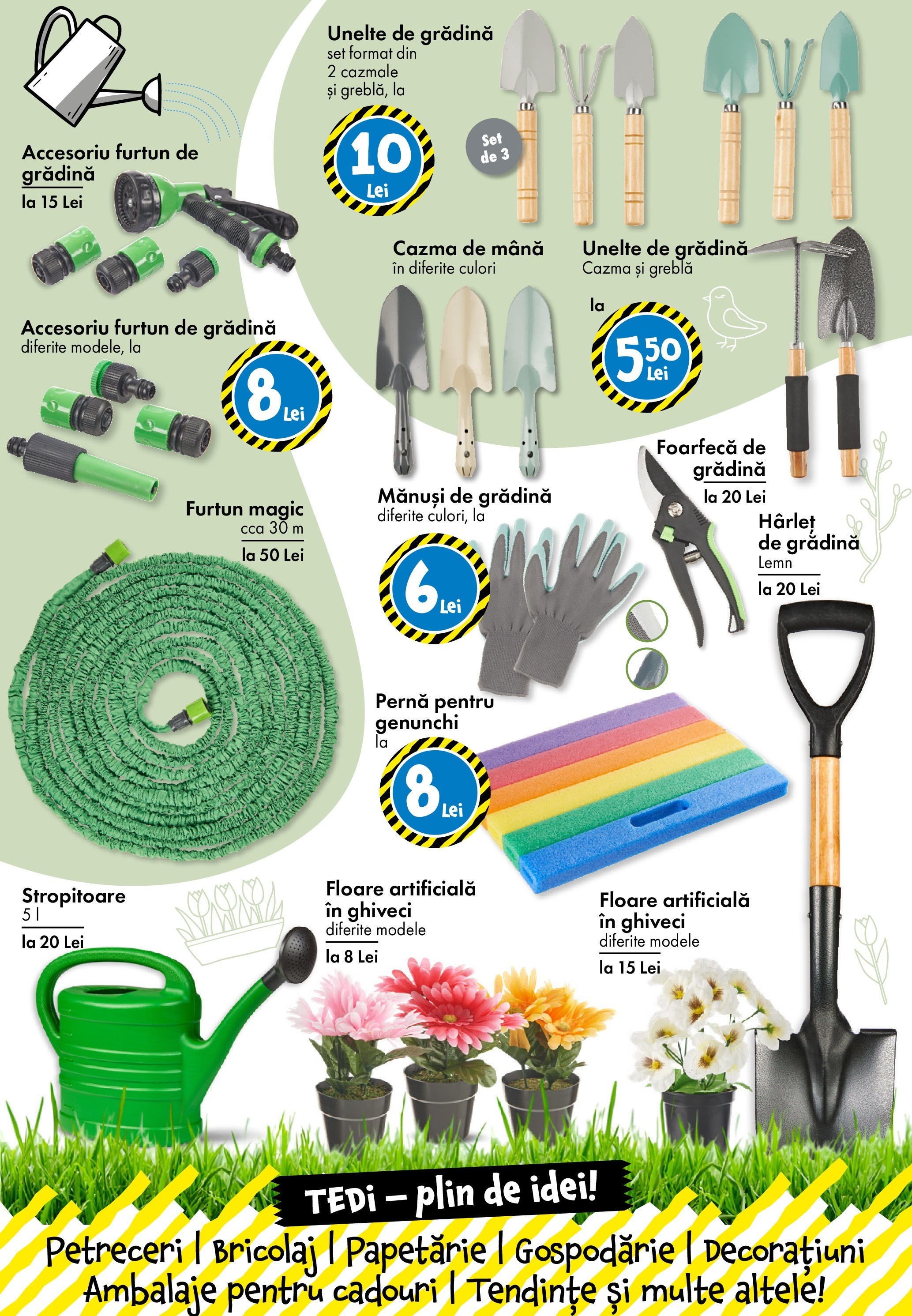Catalog TEDi 4 - 12 Aprilie 2025 | Pagina 18 | Produse: Mănuși, Pernă, Ghiveci, Floare artificială