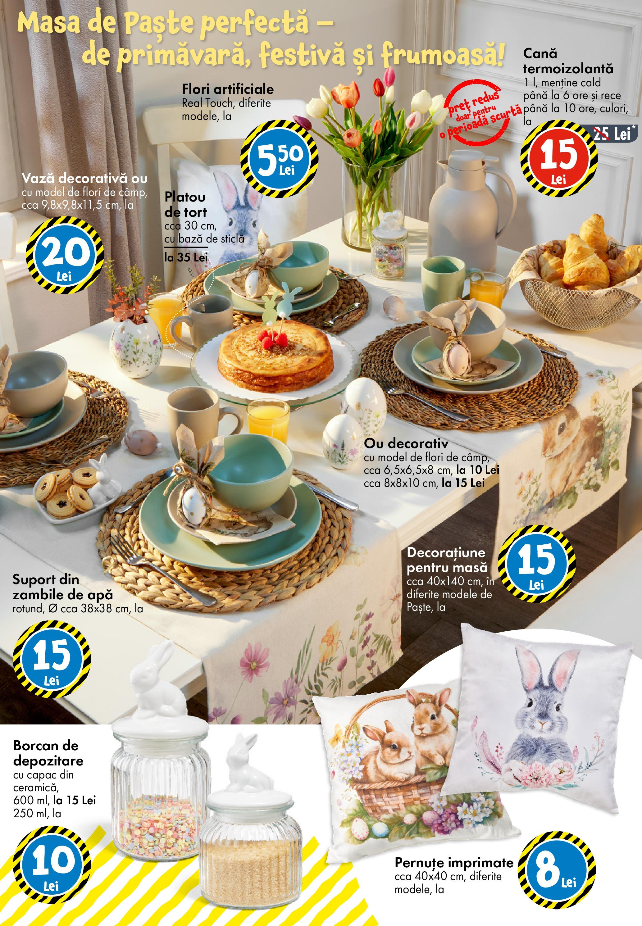 Catalog TEDi 4 - 12 Aprilie 2025 | Pagina 3 | Produse: Masă, Vază, Borcan, Tort