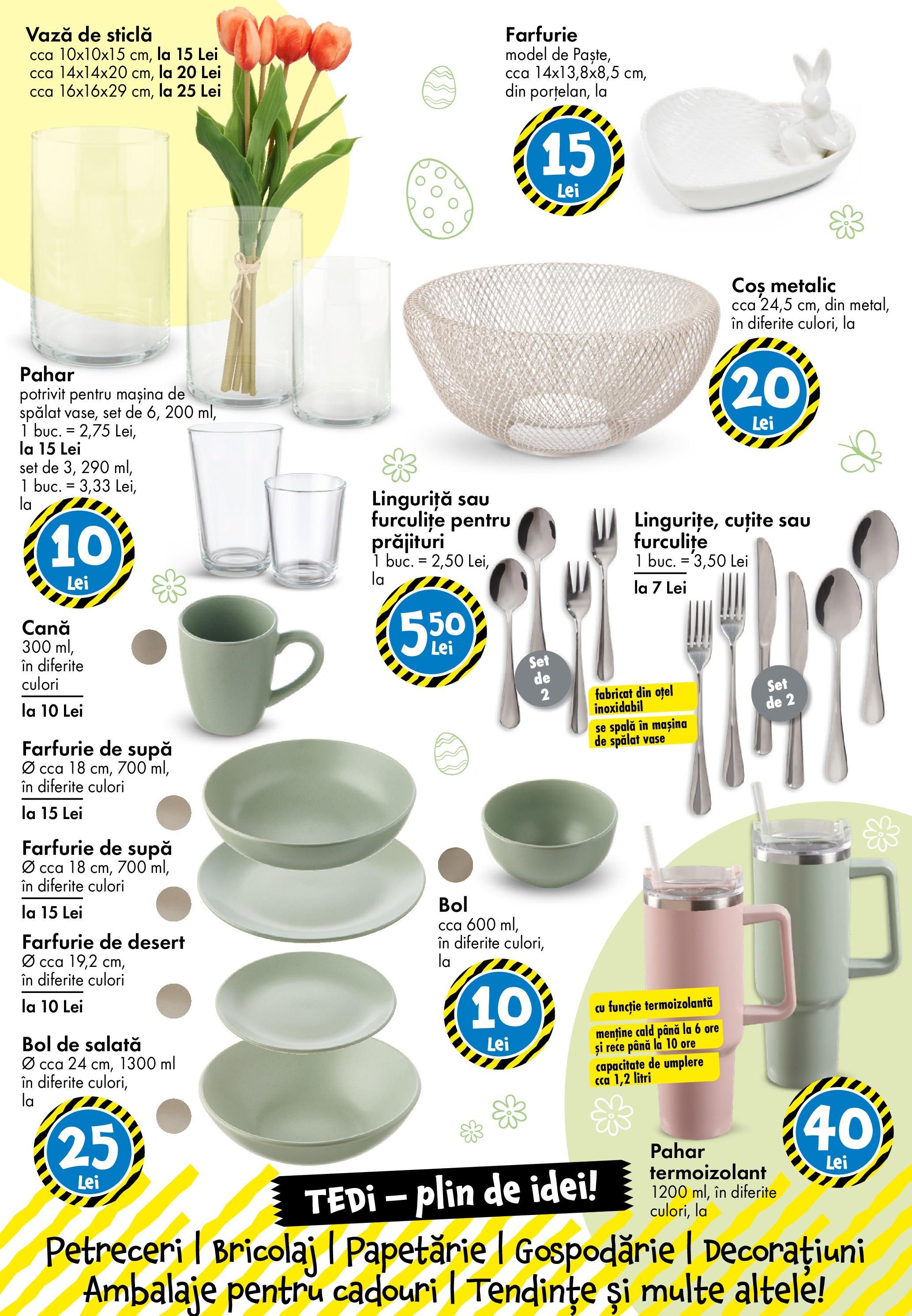 Catalog TEDi 4 - 12 Aprilie 2025 | Pagina 4 | Produse: Mașină De Spălat, Bol, Farfurie, Salată