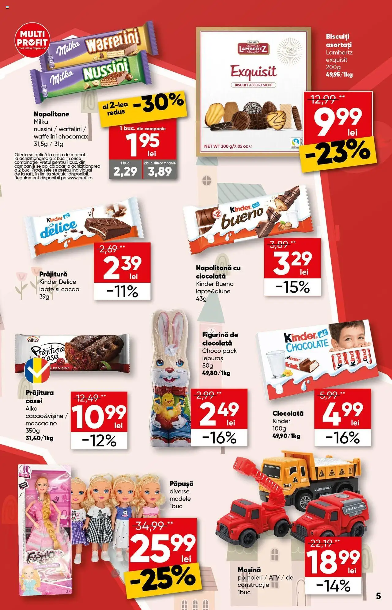 Catalog Profi 2 - 15 Aprilie 2025 | Pagina 5 | Produse: Napolitane, Lapte, Ciocolată, Biscuiți