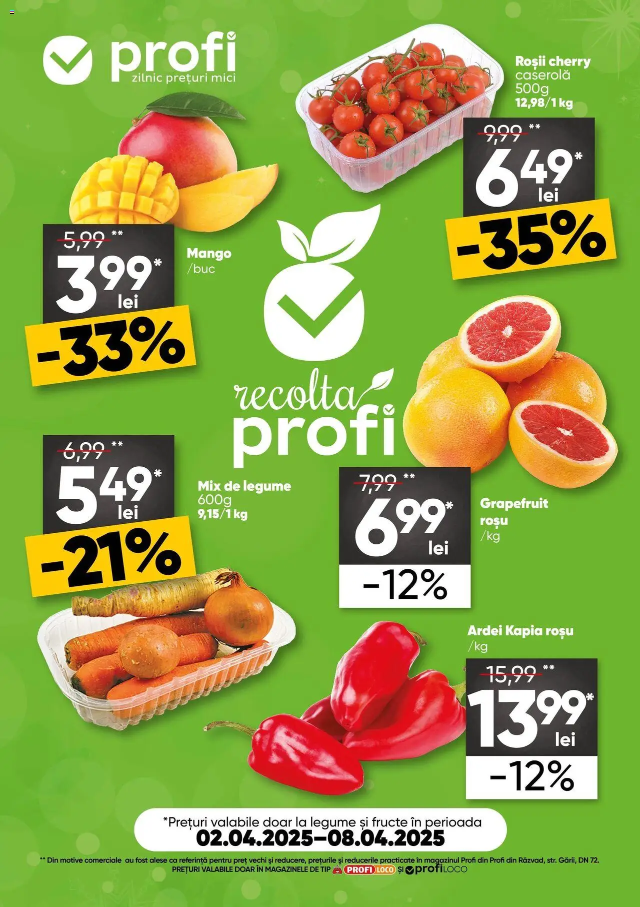 Catalog Profi 2 - 8 Aprilie 2025 | Pagina 1 | Produse: Mici, Roșii, Legume, Mango