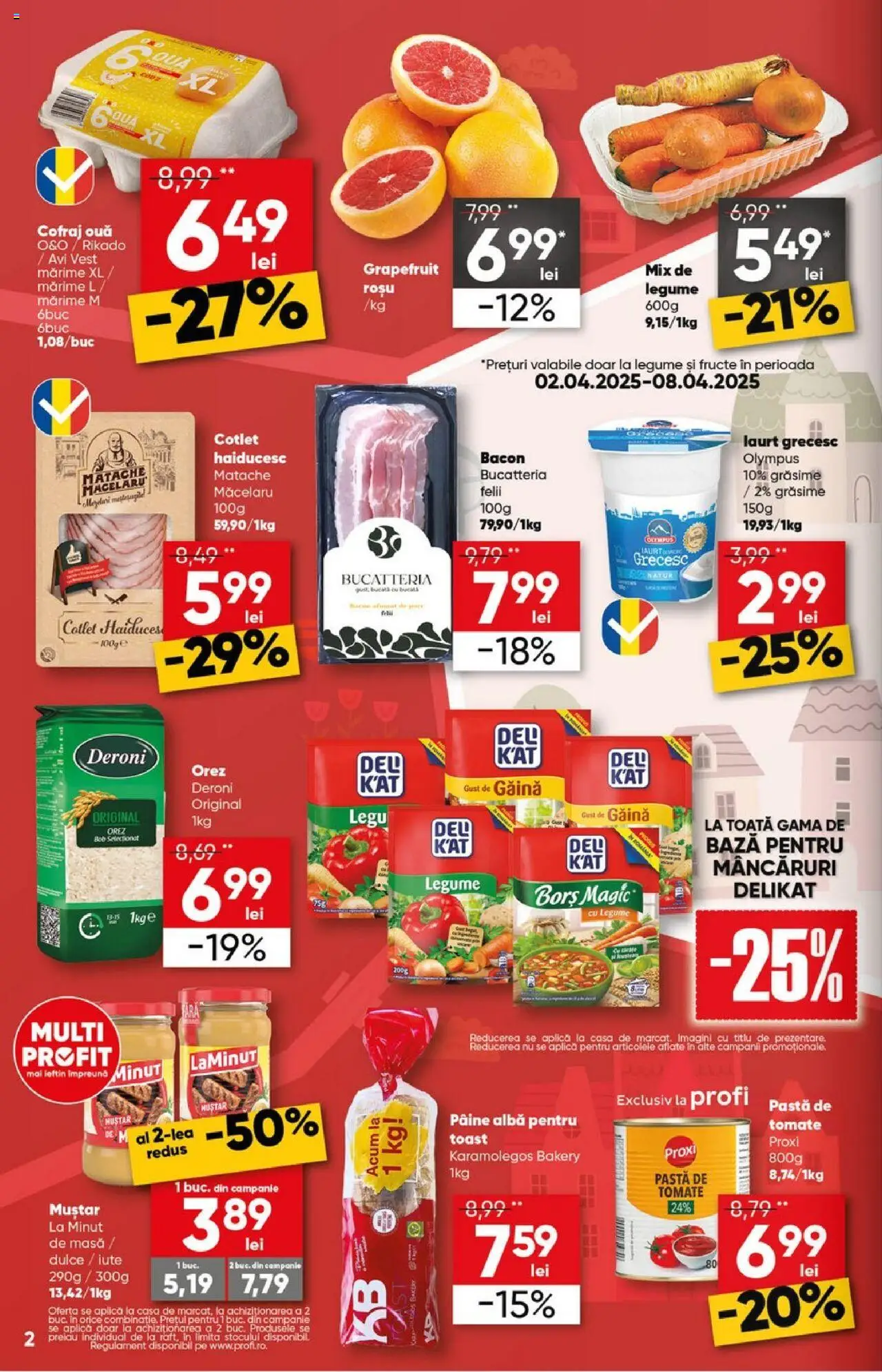 Catalog Profi 2 - 15 Aprilie 2025 | Pagina 2 | Produse: Lait de coco, Bacon, Muștar, Fructe