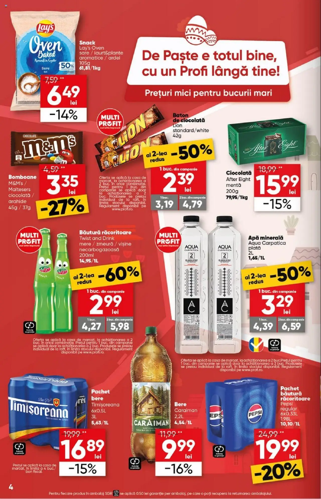 Catalog Profi 2 - 15 Aprilie 2025 | Pagina 4 | Produse: Bomboane, Paste, Apă, Sare