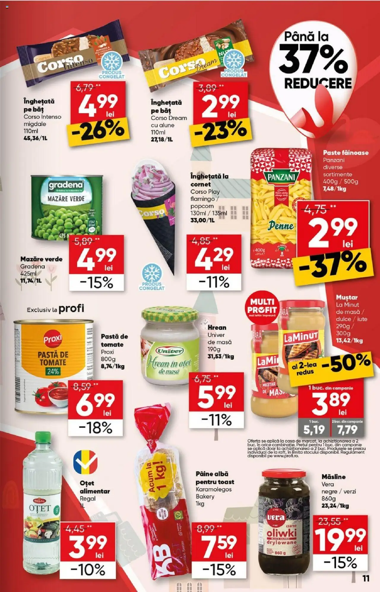 Catalog Profi 2 - 15 Aprilie 2025 | Pagina 11 | Produse: Măsline, Pâine, Paste, Înghețată