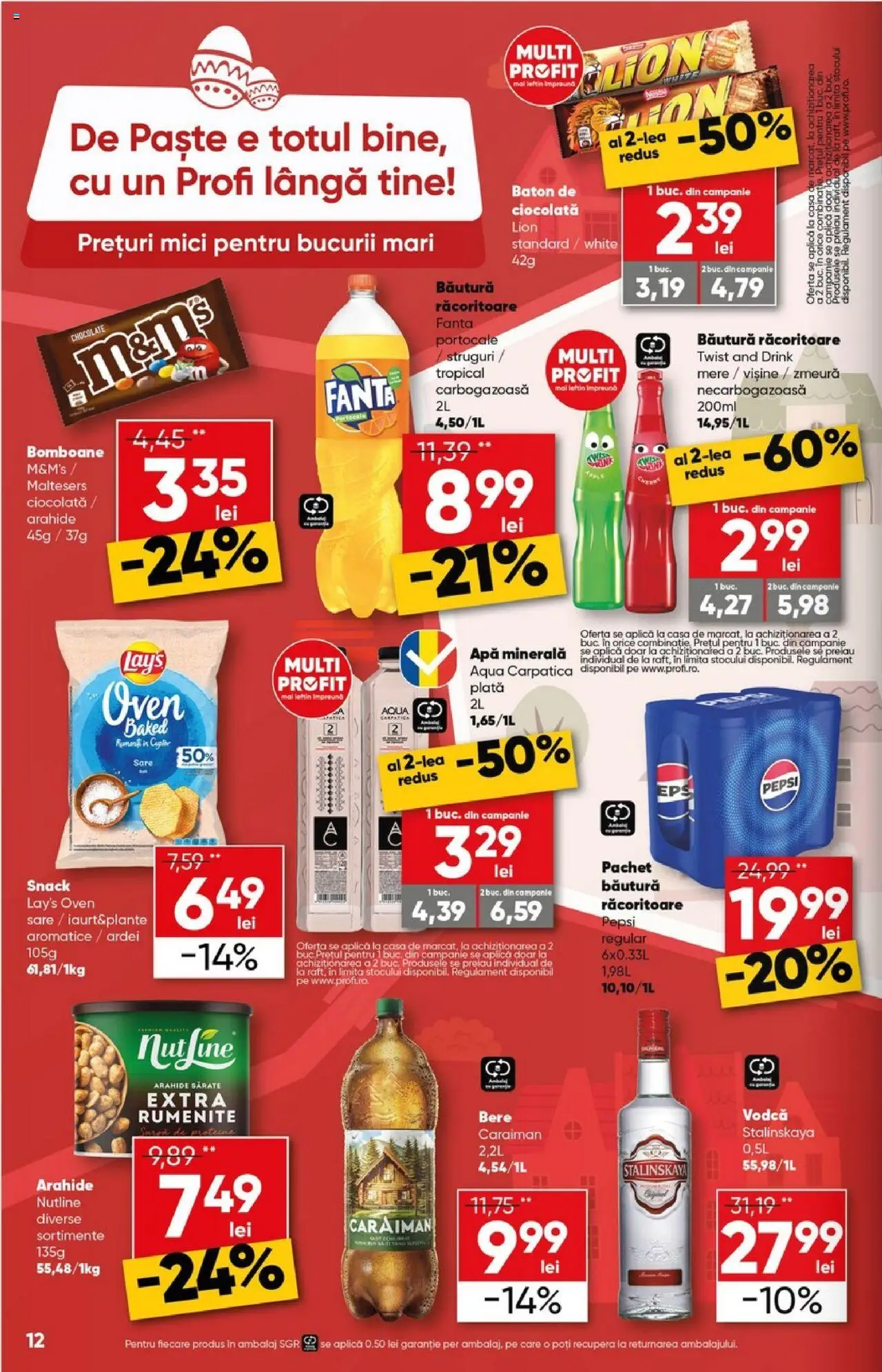 Catalog Profi 2 - 15 Aprilie 2025 | Pagina 12 | Produse: Su ısıtıcı, Bomboane, Apă, Sare