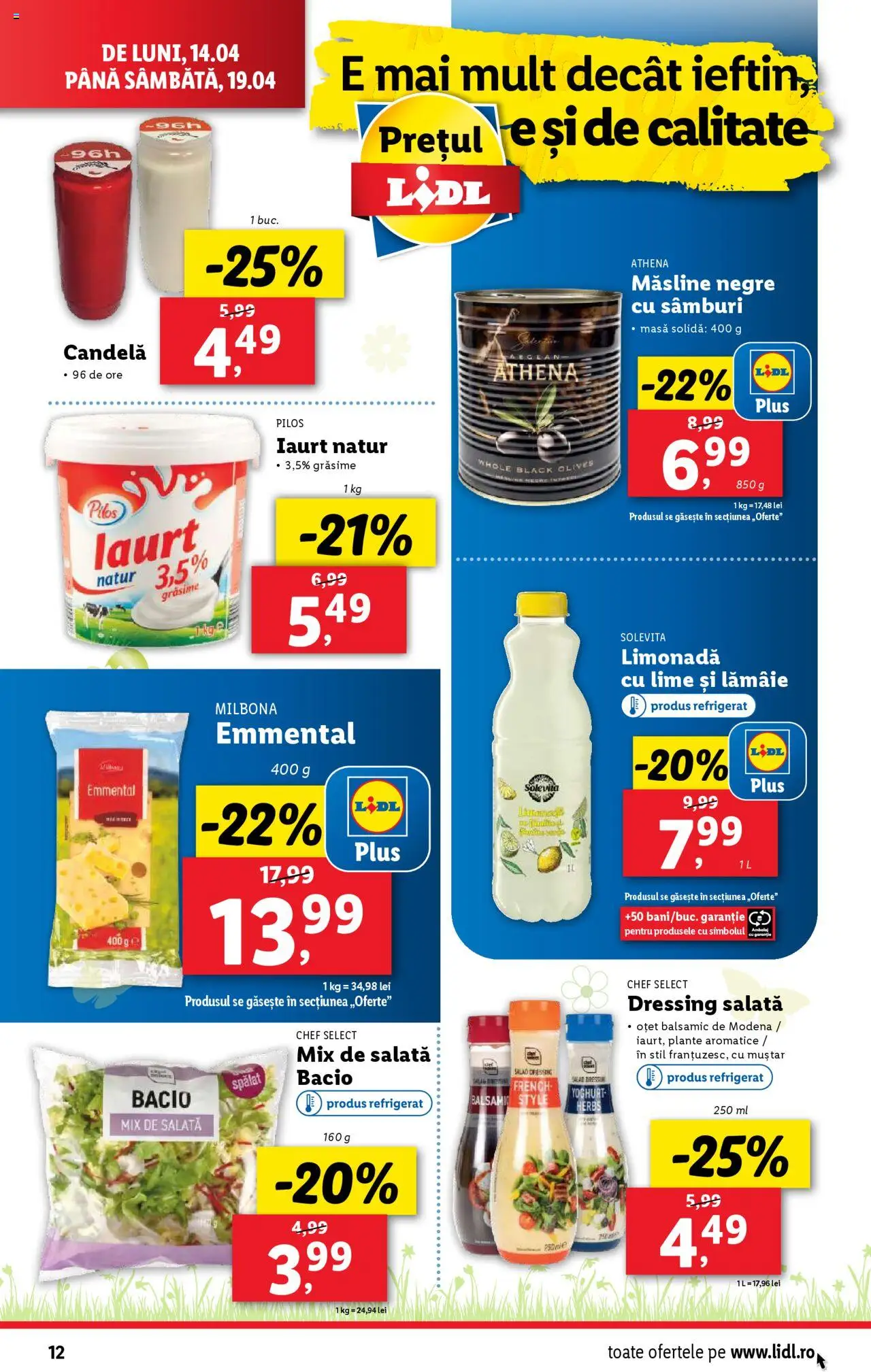 Catalog LIDL 14 - 19 Aprilie 2025 | Pagina 12 | Produse: Sıcak su torbası, Iaurt, Oțet, Demirhindi