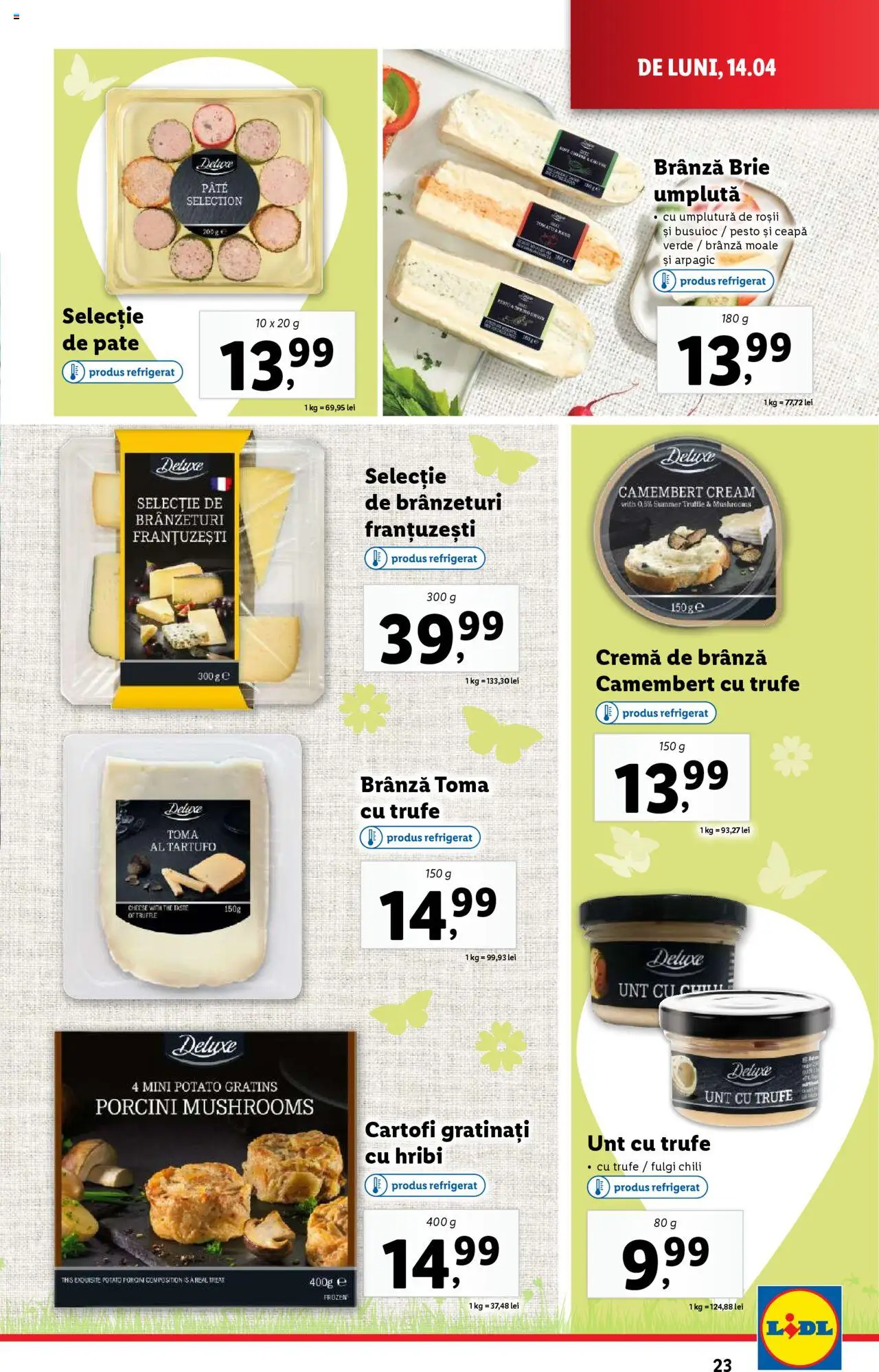 Catalog LIDL 14 - 19 Aprilie 2025 | Pagina 23 | Produse: Pate, Cremă de brânză, Fulgi, Cartofi