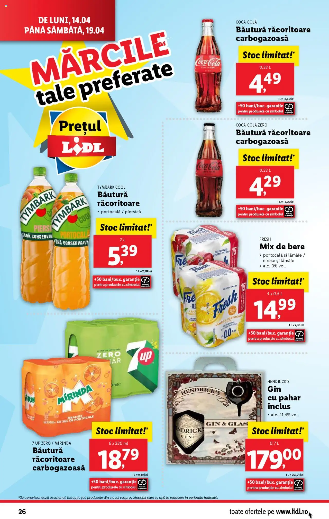 Catalog LIDL 14 - 19 Aprilie 2025 | Pagina 26 | Produse: Piersică, Suc, Gin, Cireșe
