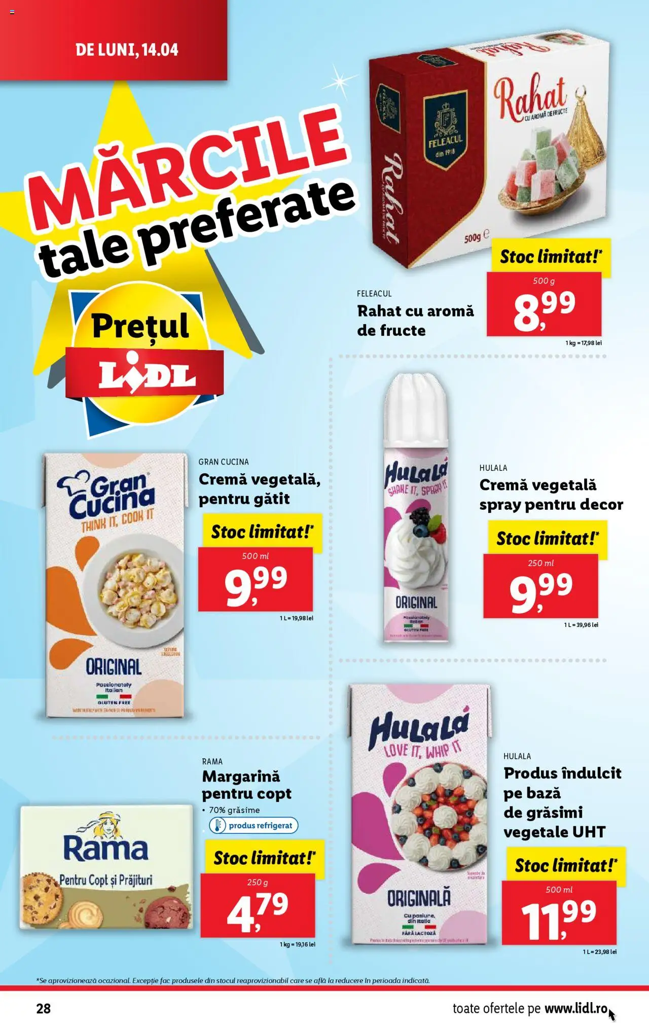 Catalog LIDL 14 - 19 Aprilie 2025 | Pagina 28 | Produse: Cremă, Fructe