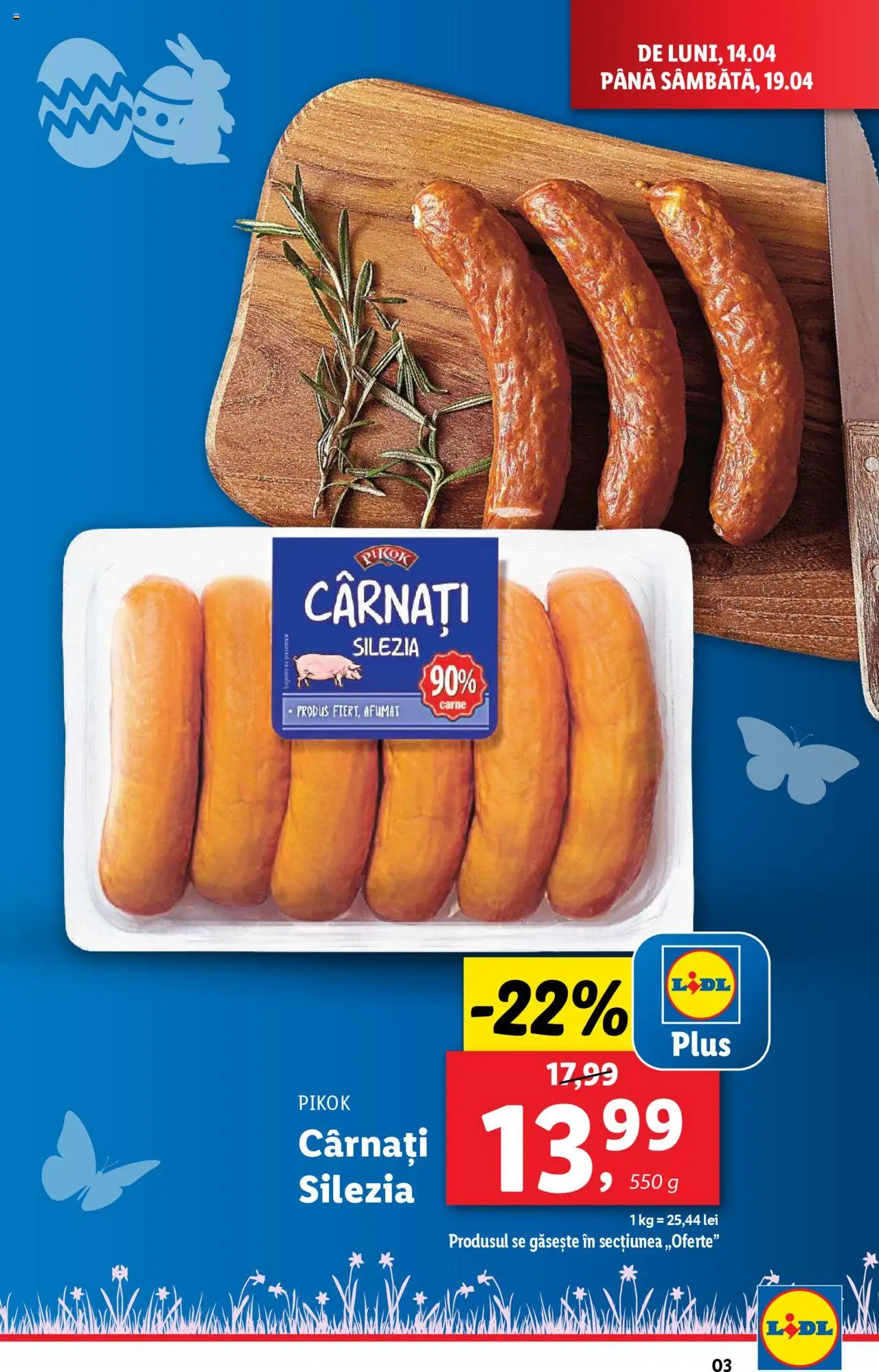 Catalog LIDL 14 - 19 Aprilie 2025 | Pagina 3 | Produse: Cârnați