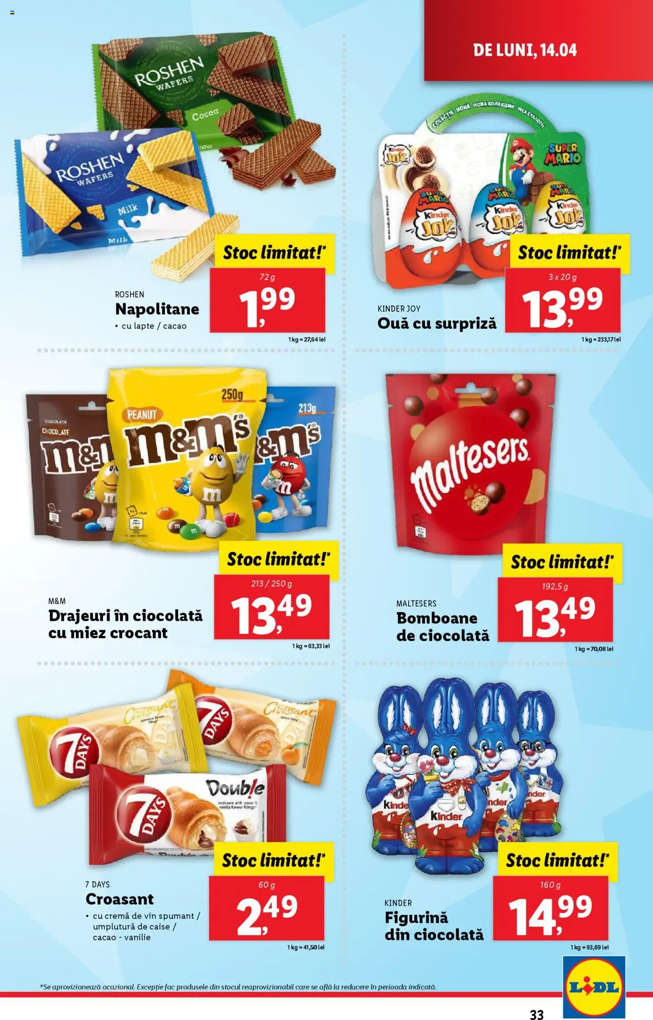 Catalog LIDL 14 - 19 Aprilie 2025 | Pagina 33 | Produse: Napolitane, Ouă, Vin, Cacao