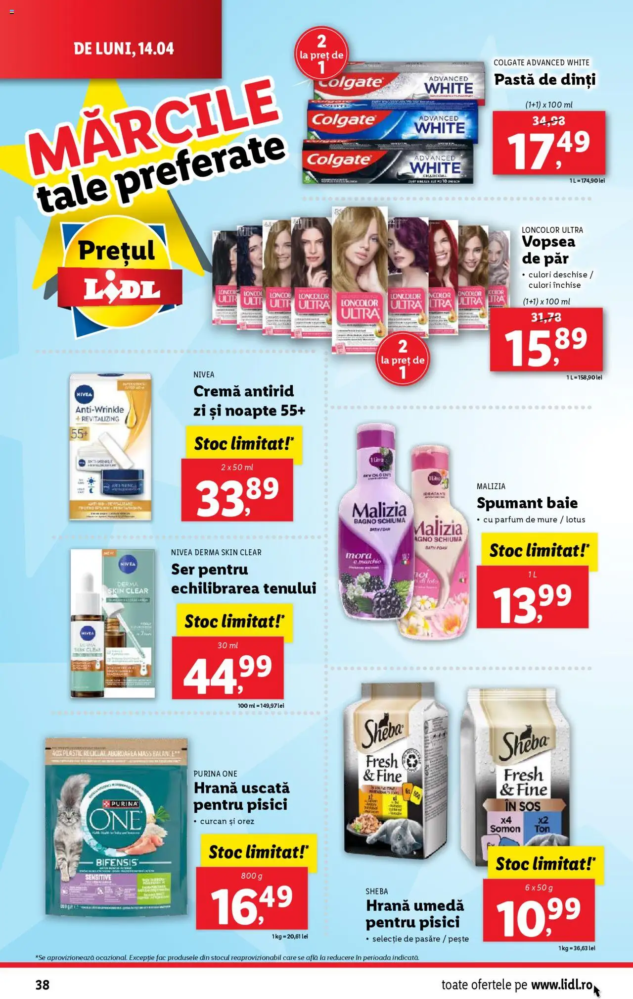 Catalog LIDL 14 - 19 Aprilie 2025 | Pagina 38 | Produse: Parfum, Pastă de dinți, Pește, Sos