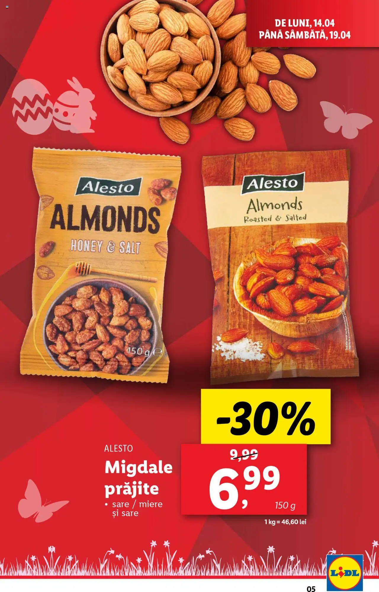 Catalog LIDL 14 - 19 Aprilie 2025 | Pagina 5 | Produse: Migdale, Sare