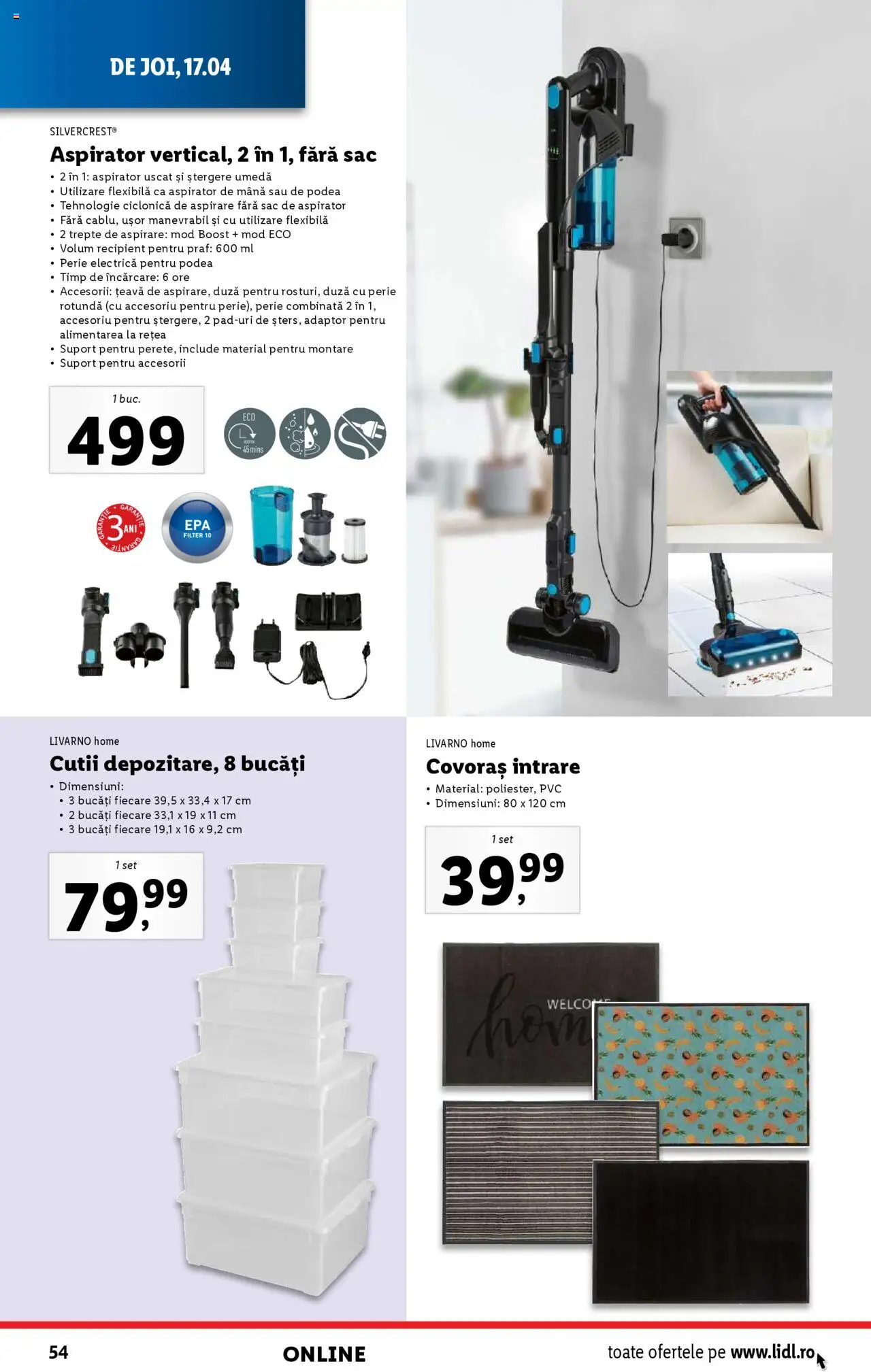 Catalog LIDL 14 - 19 Aprilie 2025 | Pagina 54 | Produse: Adaptor, Aspirator, Țeavă, Bisiklet Aparatları