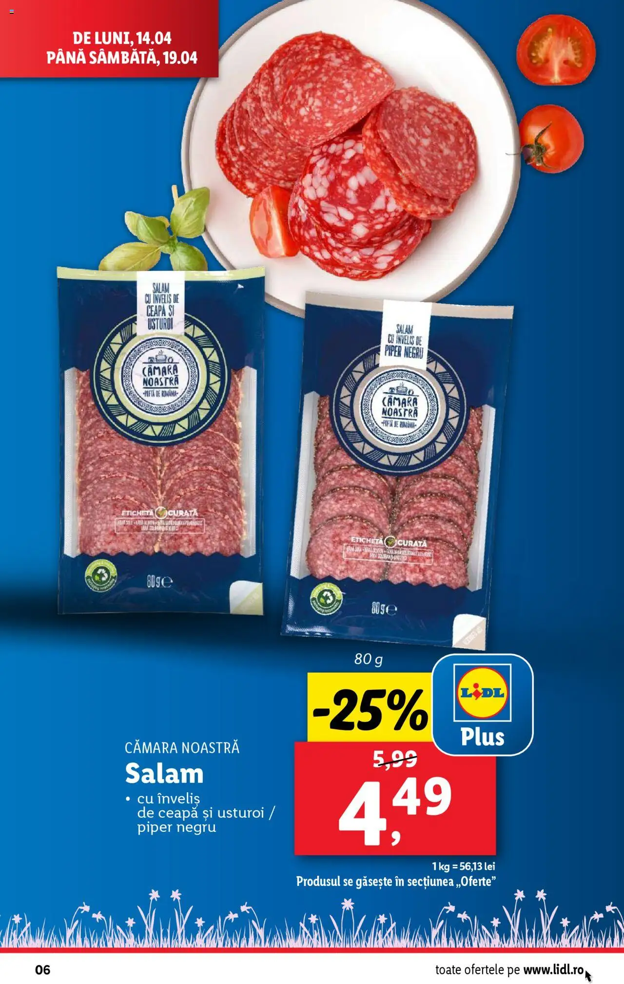 Catalog LIDL 14 - 19 Aprilie 2025 | Pagina 6 | Produse: Salam, Ceapă, Piper, Usturoi
