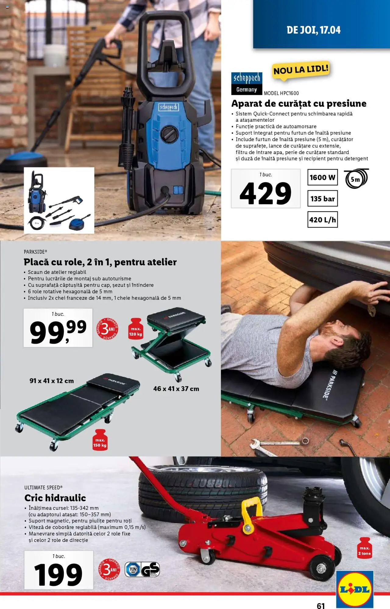 Catalog LIDL 14 - 19 Aprilie 2025 | Pagina 61 | Produse: Scaun, Role, Perie, Detergent