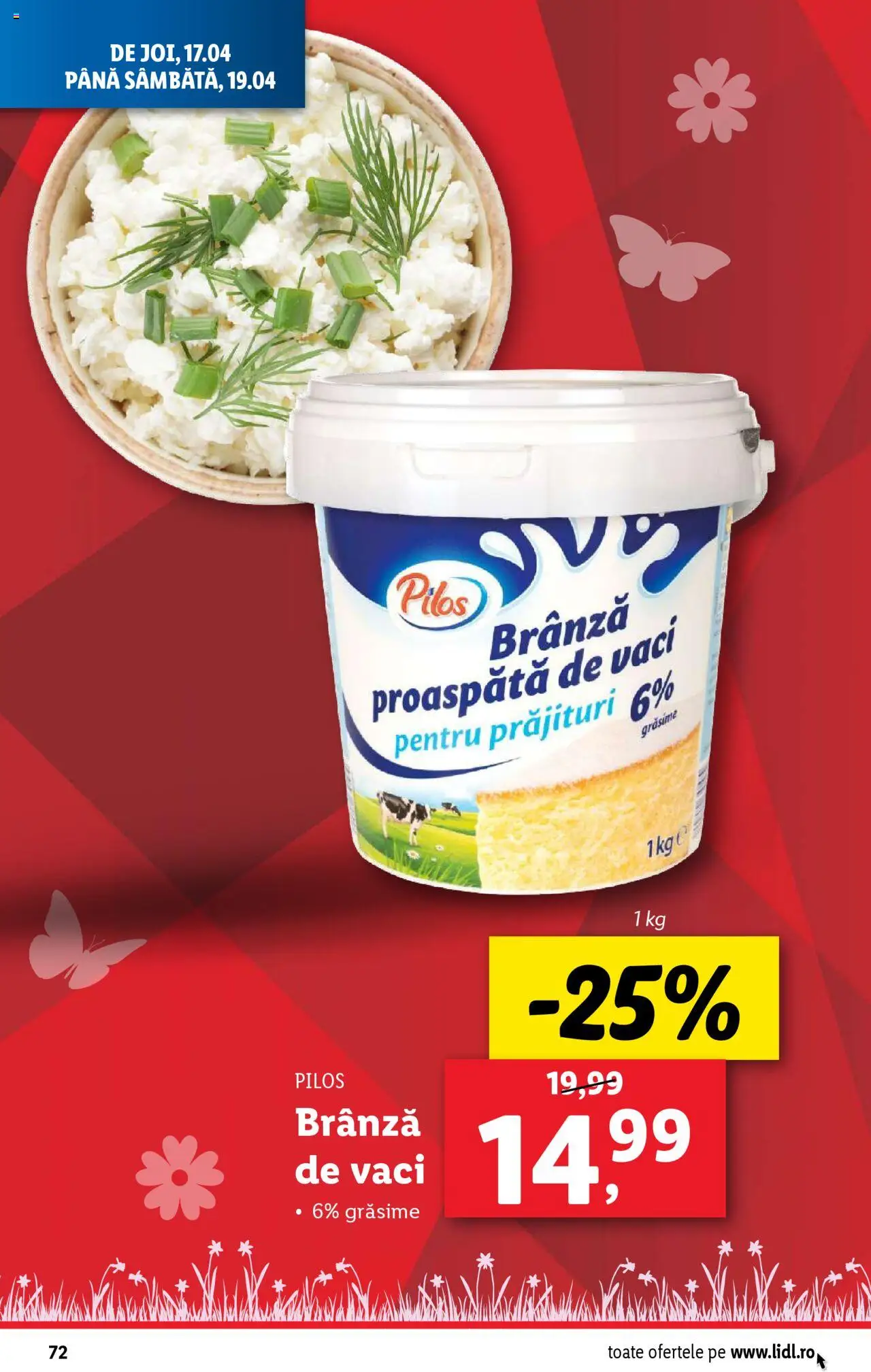 Catalog LIDL 14 - 19 Aprilie 2025 | Pagina 72 | Produse: Toplar, Brânză