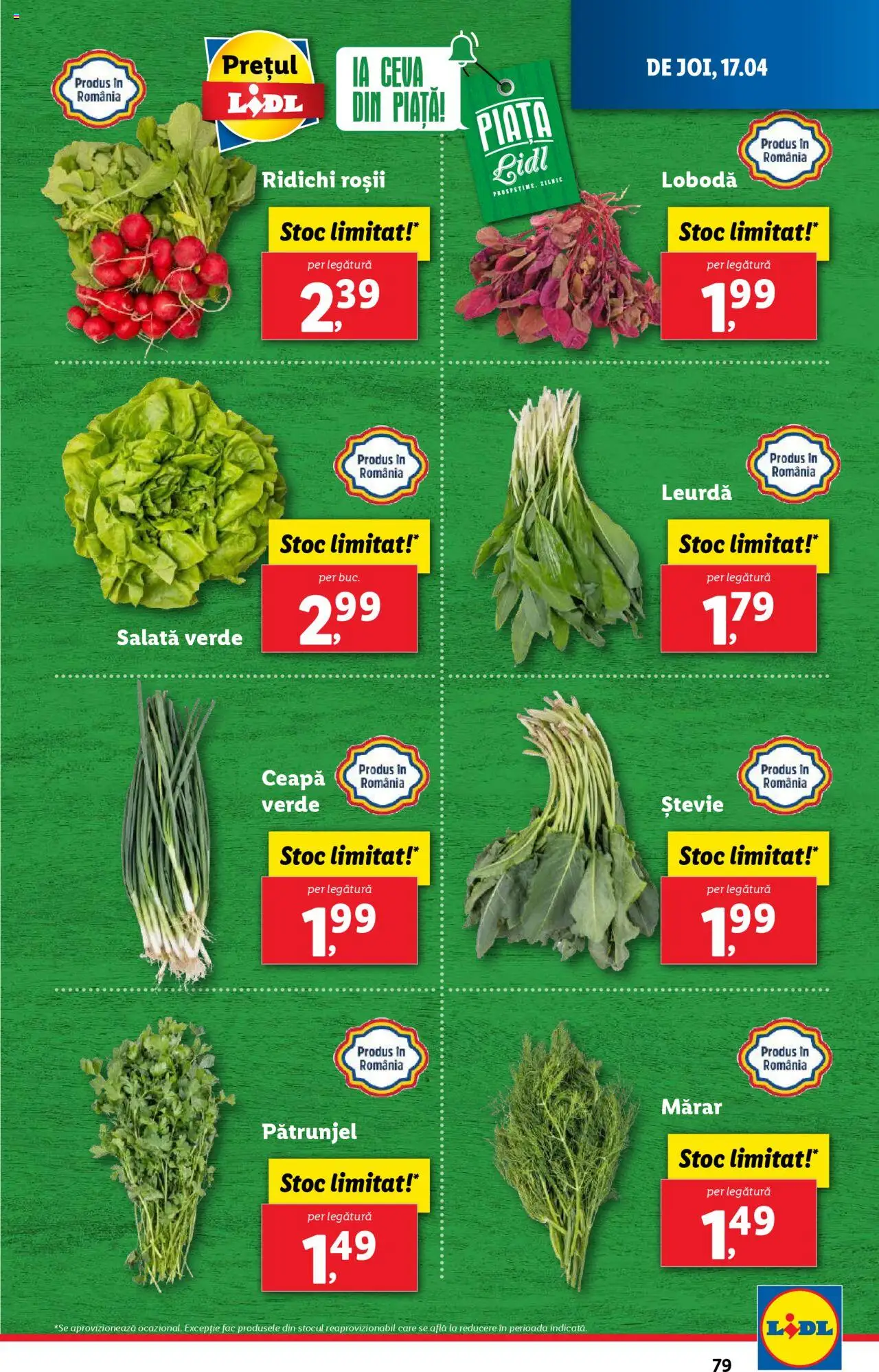 Catalog LIDL 14 - 19 Aprilie 2025 | Pagina 79 | Produse: Mărar, Sıcak çikolata, Salată, Ceapă