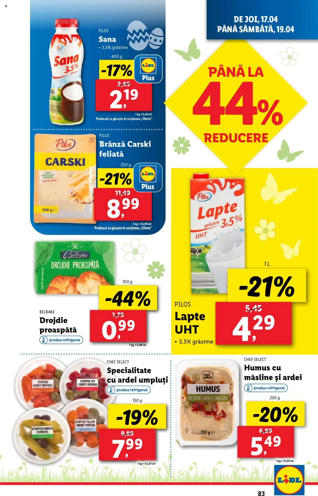 Catalog LIDL 14 - 19 Aprilie 2025 | Pagina 83 | Produse: Măsline, Ardei, Lapte, Brânză