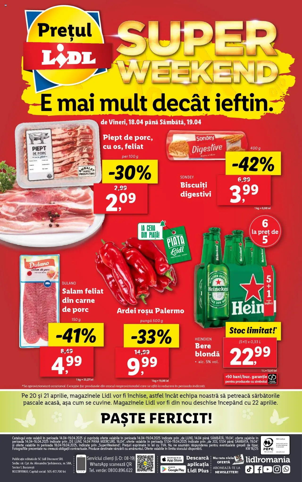 Catalog LIDL 14 - 19 Aprilie 2025 | Pagina 88 | Produse: Ardei, Bere, Paste, Biscuiți