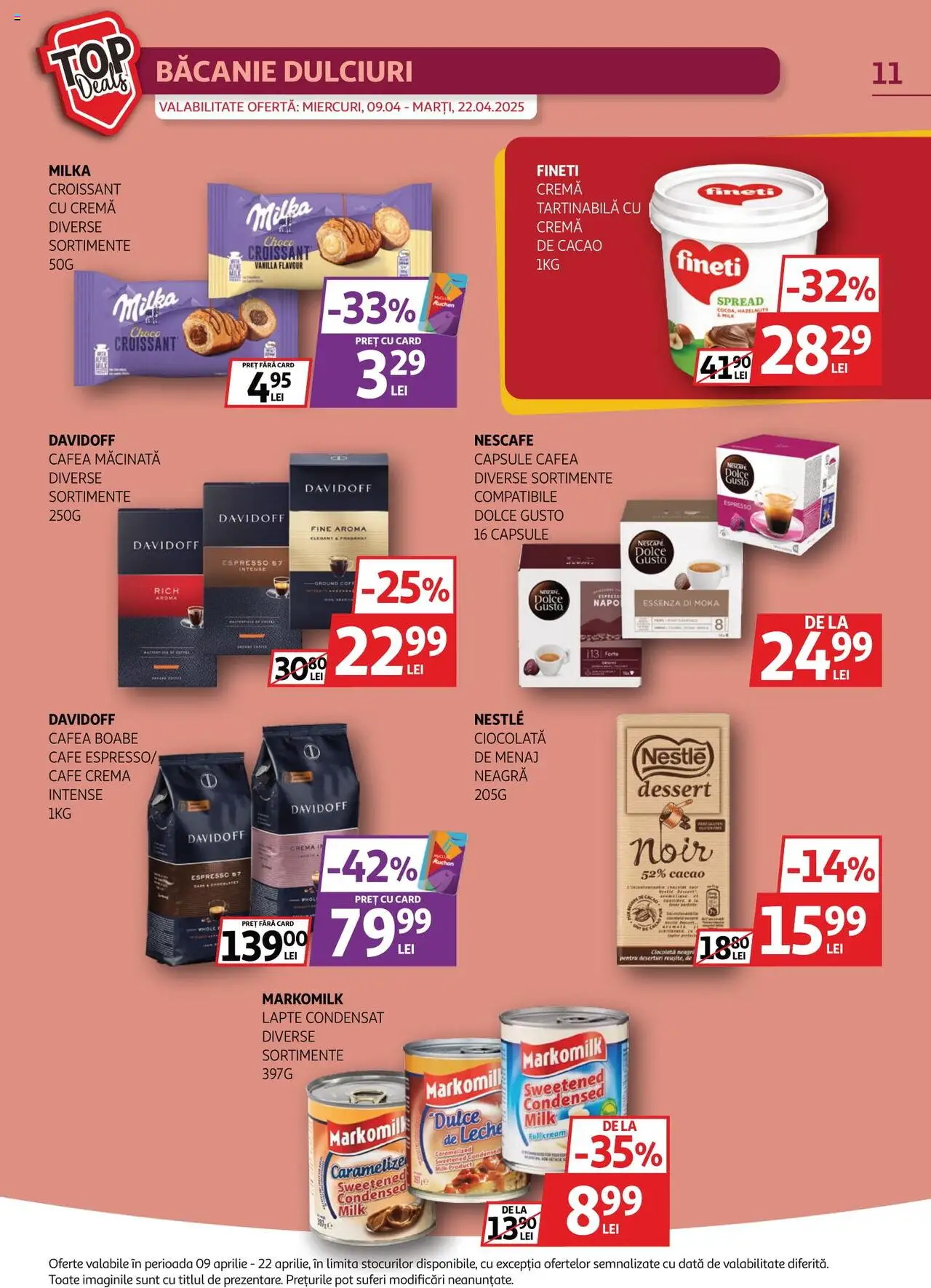 Catalog Auchan 9 - 22 Aprilie 2025 | Pagina 11 | Produse: Lapte, Cremă, Cafea, Ciocolată