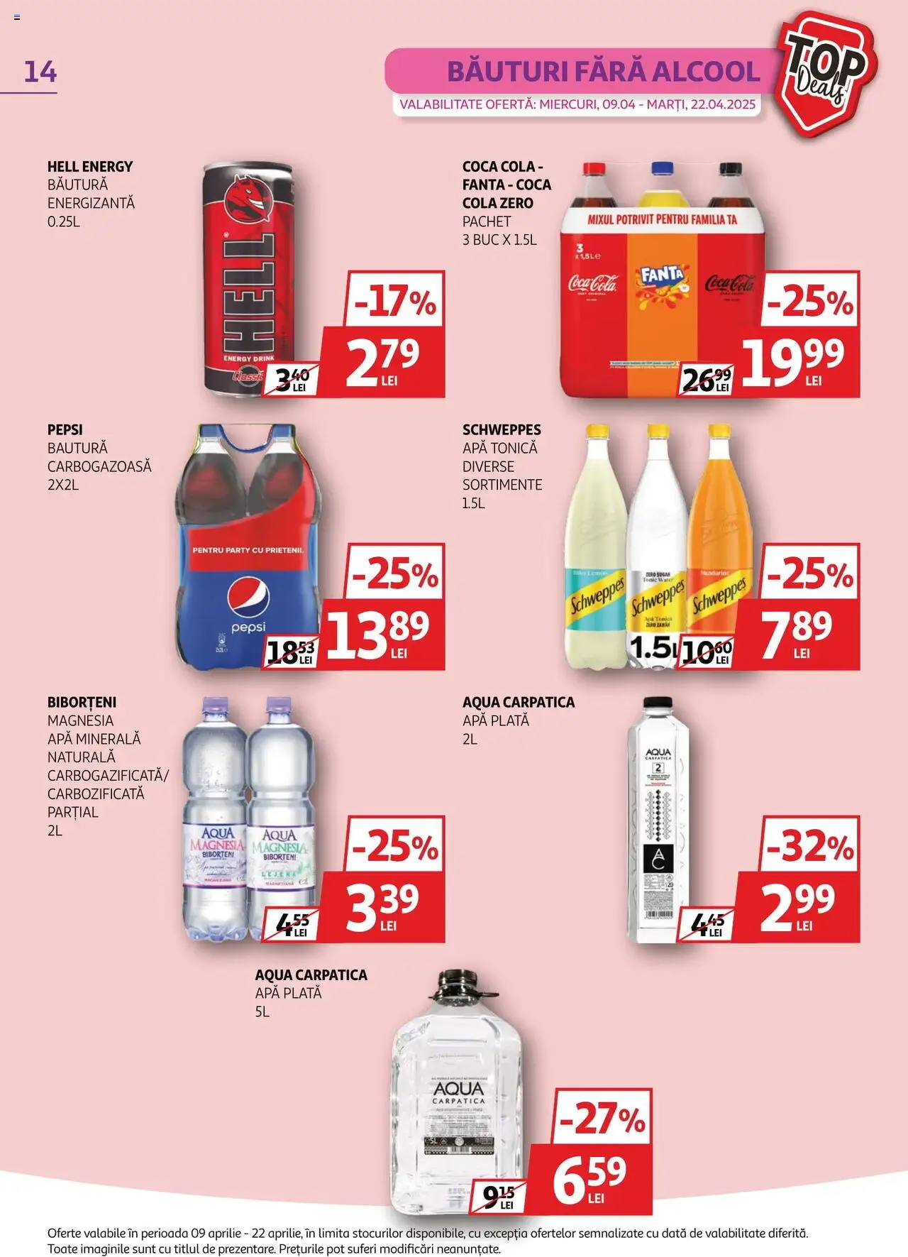 Catalog Auchan 9 - 22 Aprilie 2025 | Pagina 14 | Produse: Yazı tahtası kalemi, Amerikan servis, Apă