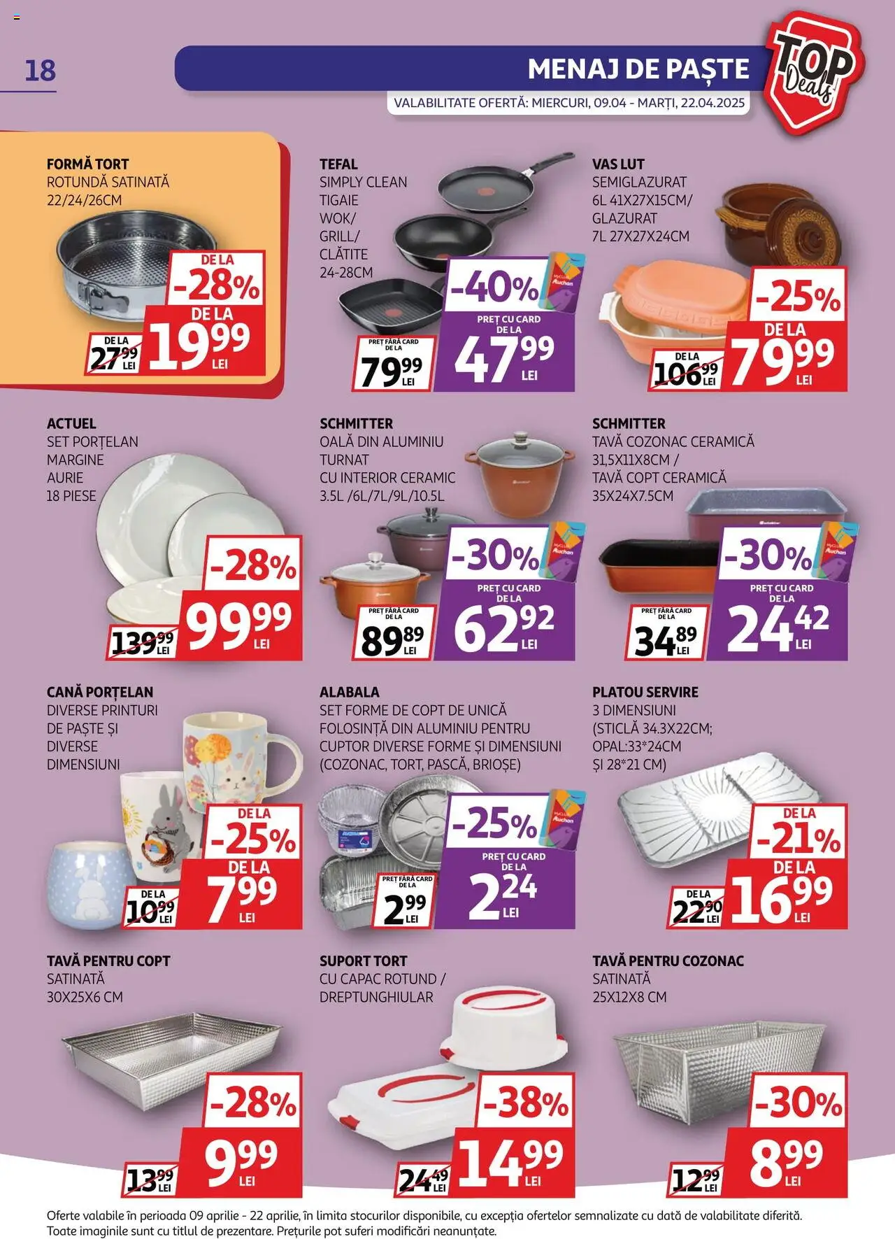 Catalog Auchan 9 - 22 Aprilie 2025 | Pagina 18 | Produse: Pomelo, Cuptor, Tigaie, Paste
