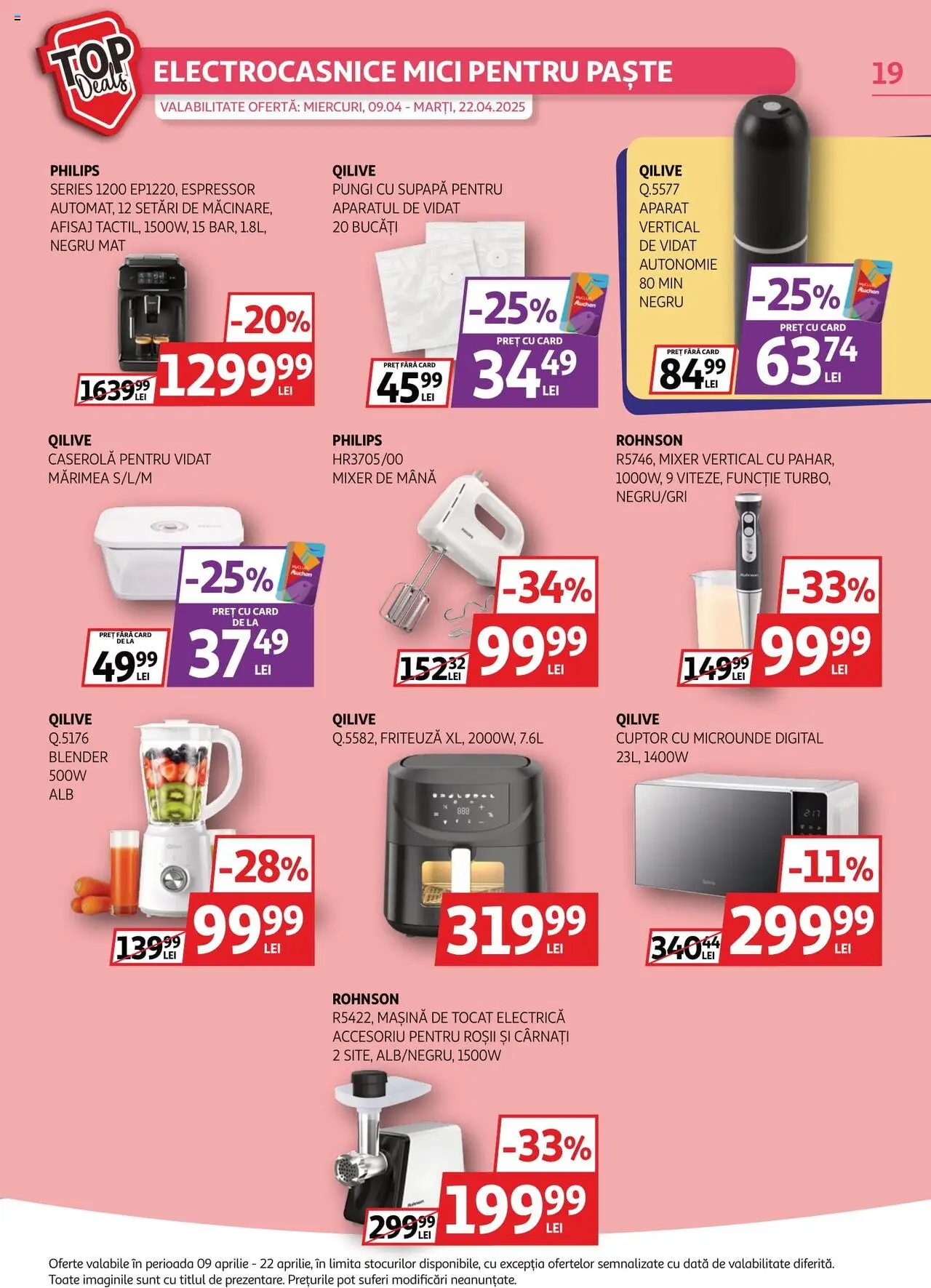 Catalog Auchan 9 - 22 Aprilie 2025 | Pagina 19 | Produse: Blender, Friteuză, Mici, Roșii