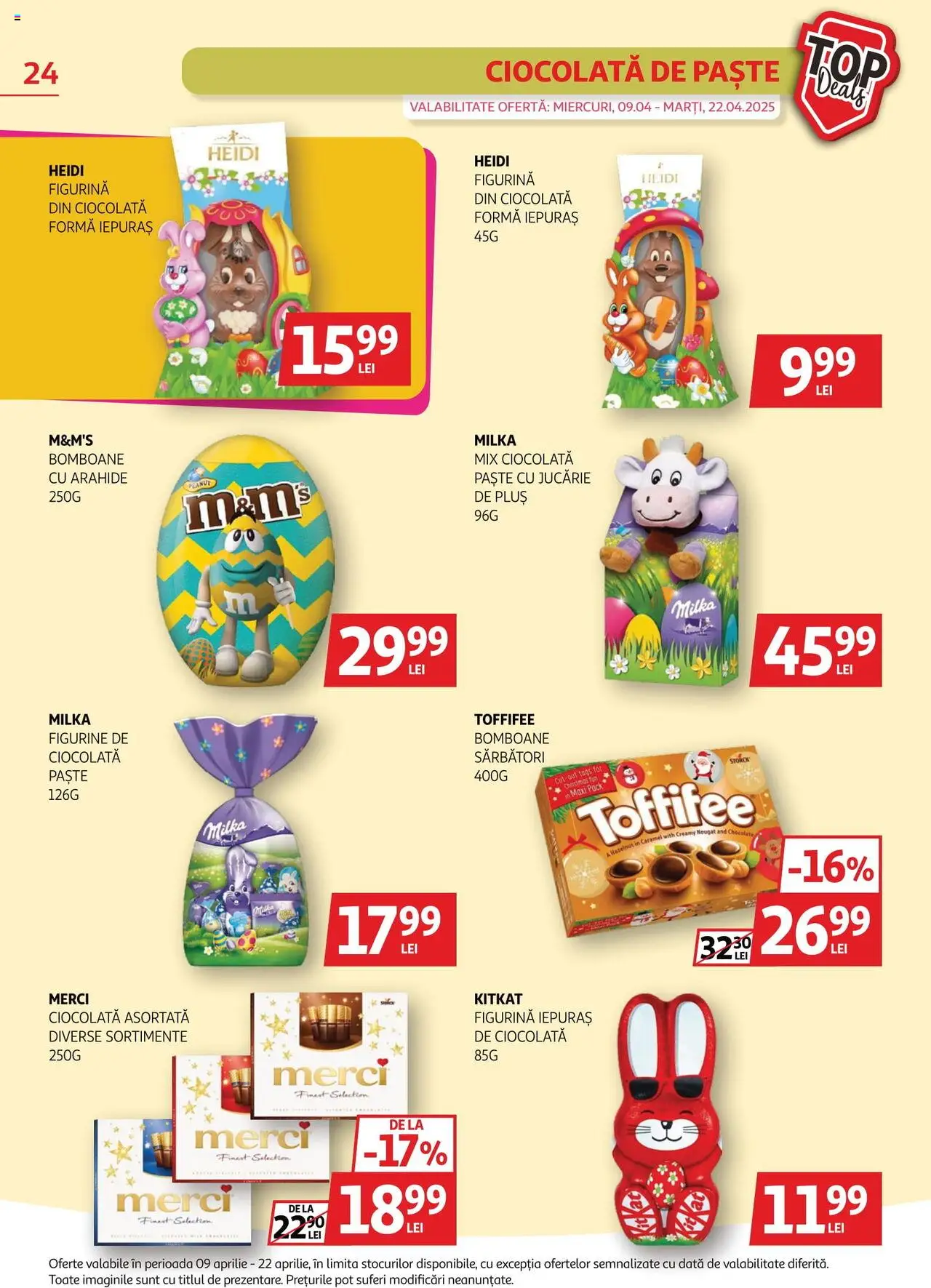 Catalog Auchan 9 - 22 Aprilie 2025 | Pagina 24 | Produse: Ödül oyuncağı, Arahide, Ciocolată, Bomboane