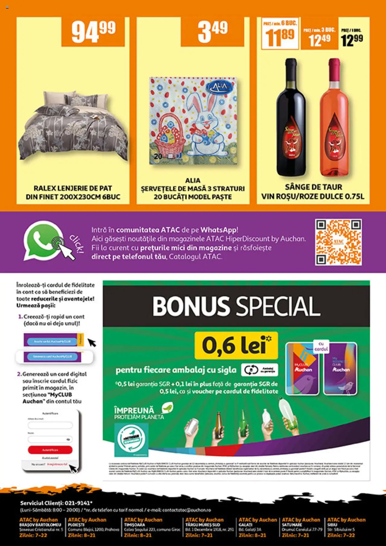 Catalog Auchan 1 - 30 Aprilie 2025 | Pagina 10 | Produse: Lenjerie de pat, Masă, Vin, Paste