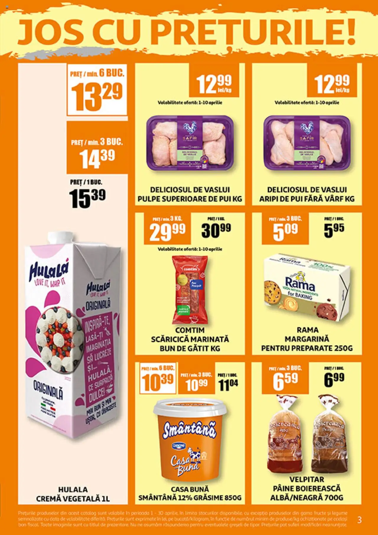 Catalog Auchan 1 - 30 Aprilie 2025 | Pagina 3 | Produse: Hacıyatmaz Kedi Oyuncağı, Cremă, Legume, Fructe