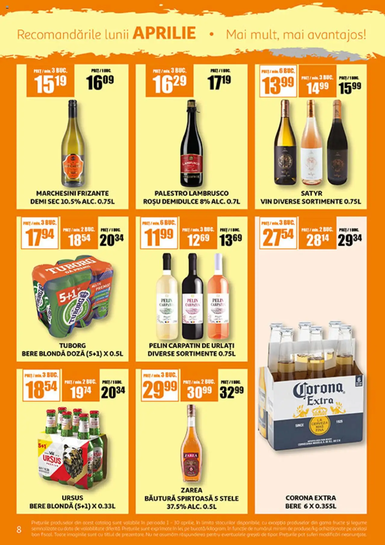 Catalog Auchan 1 - 30 Aprilie 2025 | Pagina 8 | Produse: Klozet koku giderici, Vin, Bere, Fructe